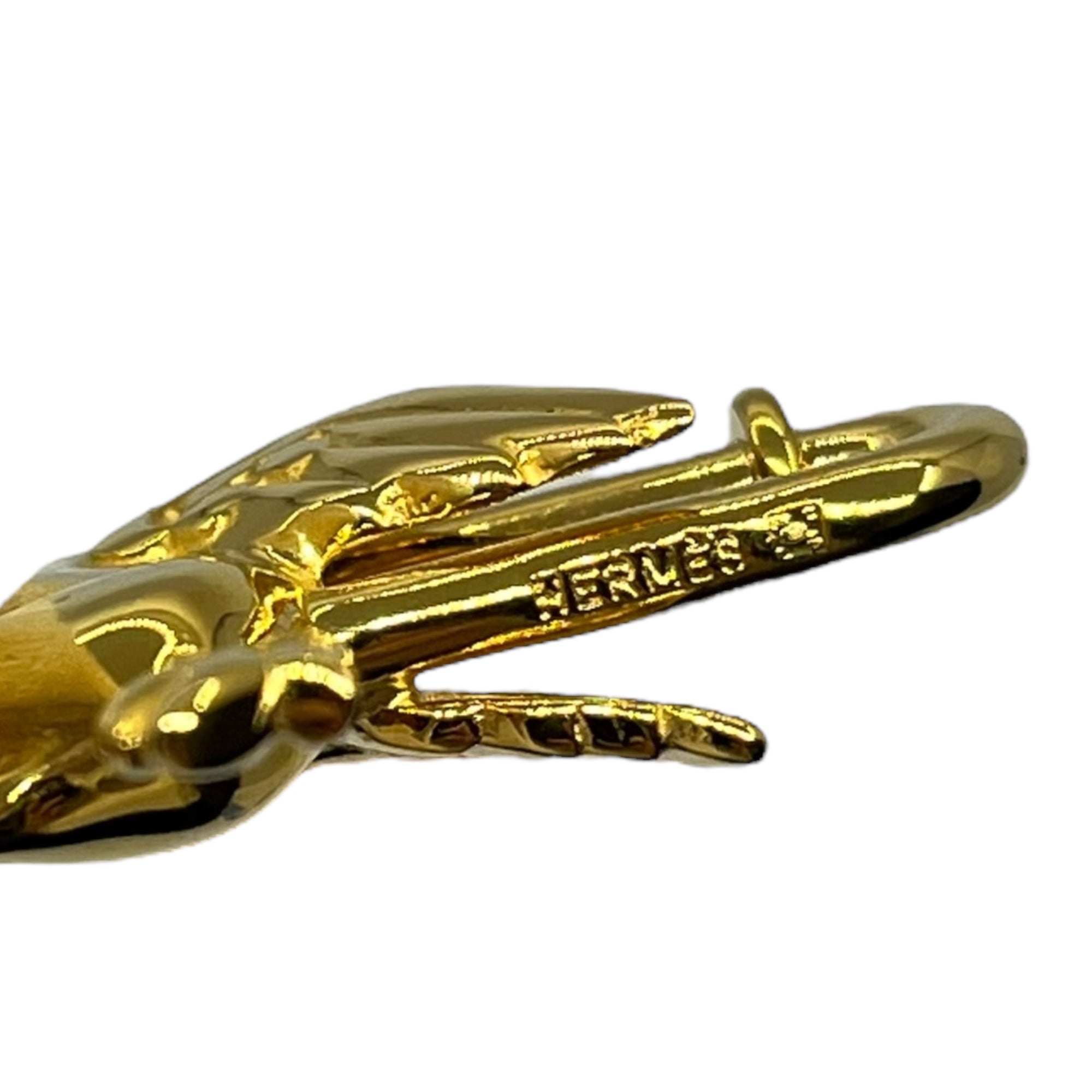 HERMES(エルメス) 1993年限定 pegasus Cadena Charm ペガサス カデナ チャーム 年間テーマ 「le Cheval」 うま ゴールド 箱付 ペンダントトップにも