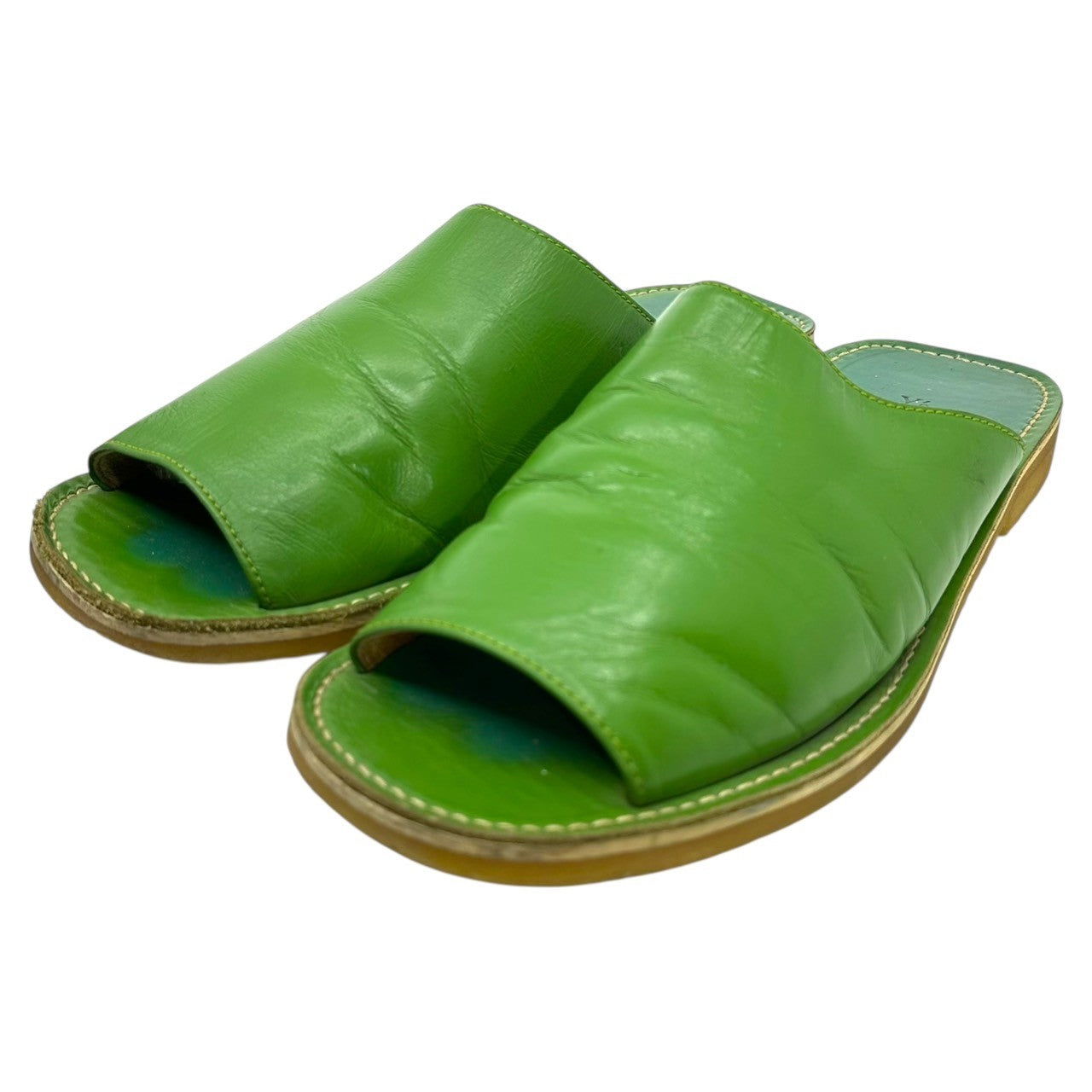 Y's(ワイズ) Crepe sole leather sandal クレープソール レザー サンダル YQ-A23-700/2M M グリーン