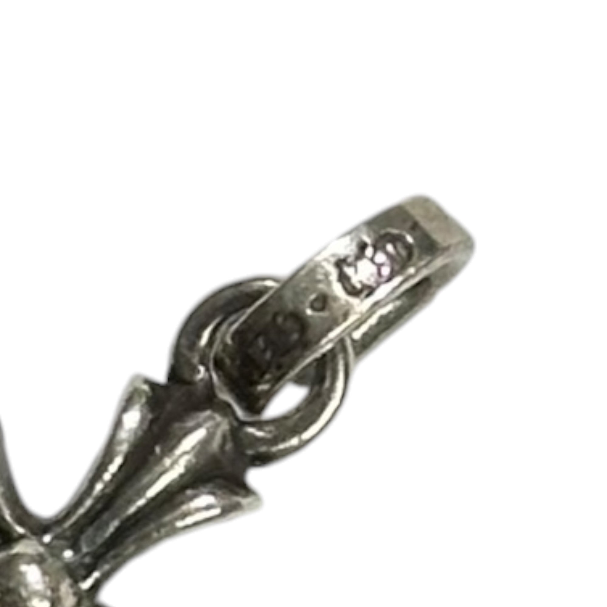 CHROME HEARTS(クロムハーツ) CH CROSS BABY FAT CHARM w/ ROLL CHAIN 18" CHクロス ベイビー ファット & ロールチェーン 18インチ シルバー