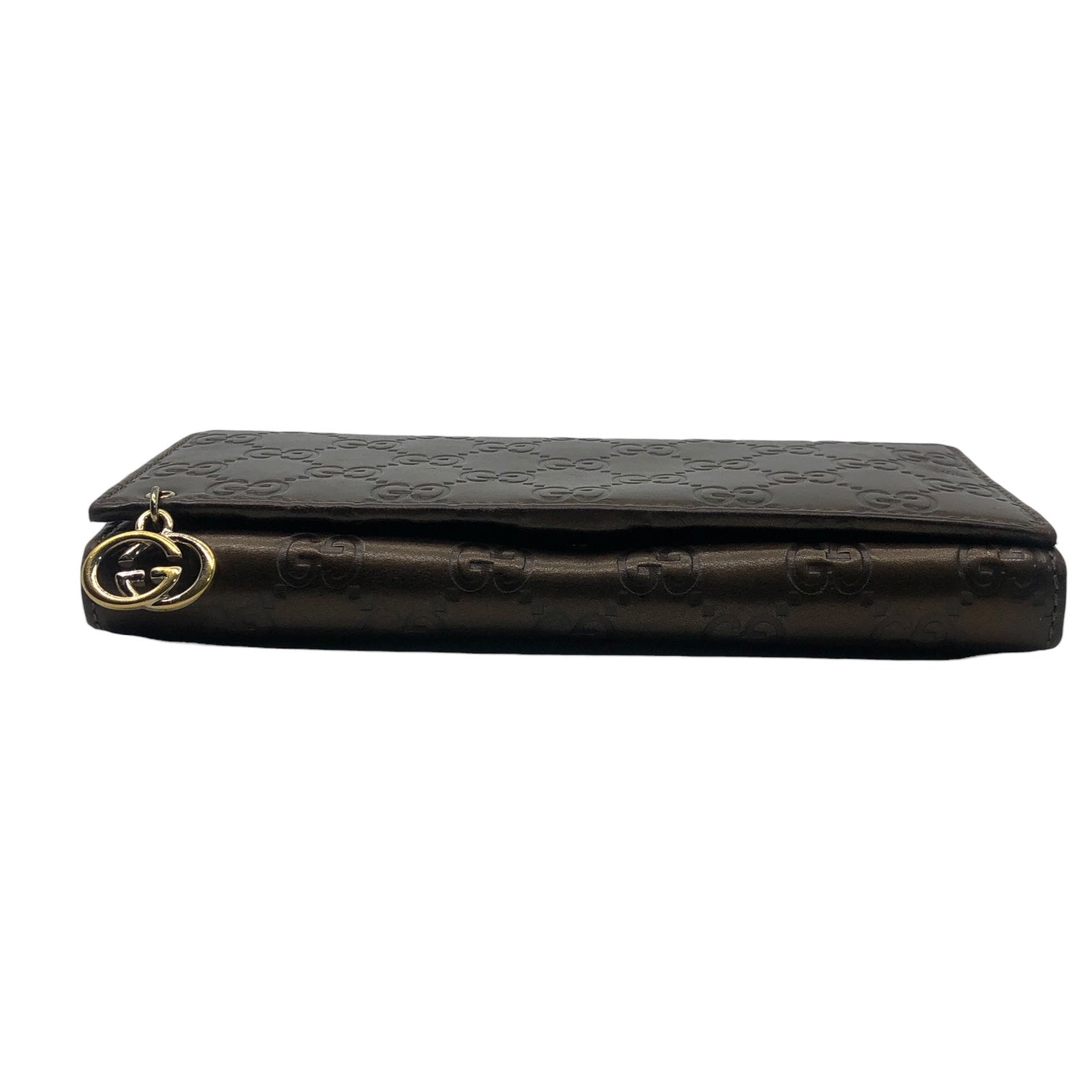 GUCCI(グッチ) 2WAY GGインプリメ ウォレット チェーンウォレット 長財布 ショルダーバッグ 224262-3661 メタリック ブラウン