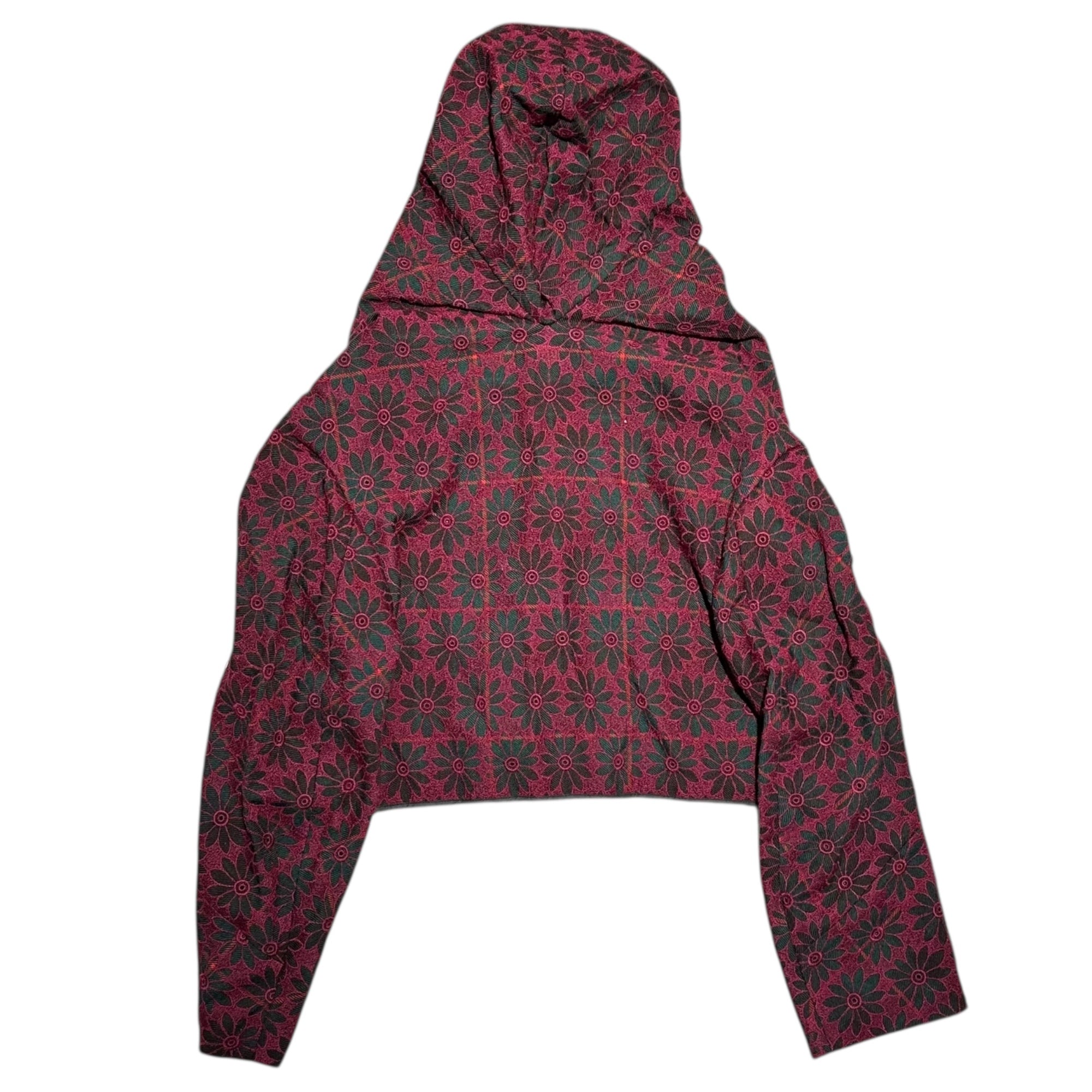 COMME des GARCONS(コムデギャルソン) 99AW Vintage Flower stitchwork modified buttonless jacket ヴィンテージ フラワー ステッチワーク 変形 ボタンレス ジャケット GJ-04030S S ブラック×レッド AD1999