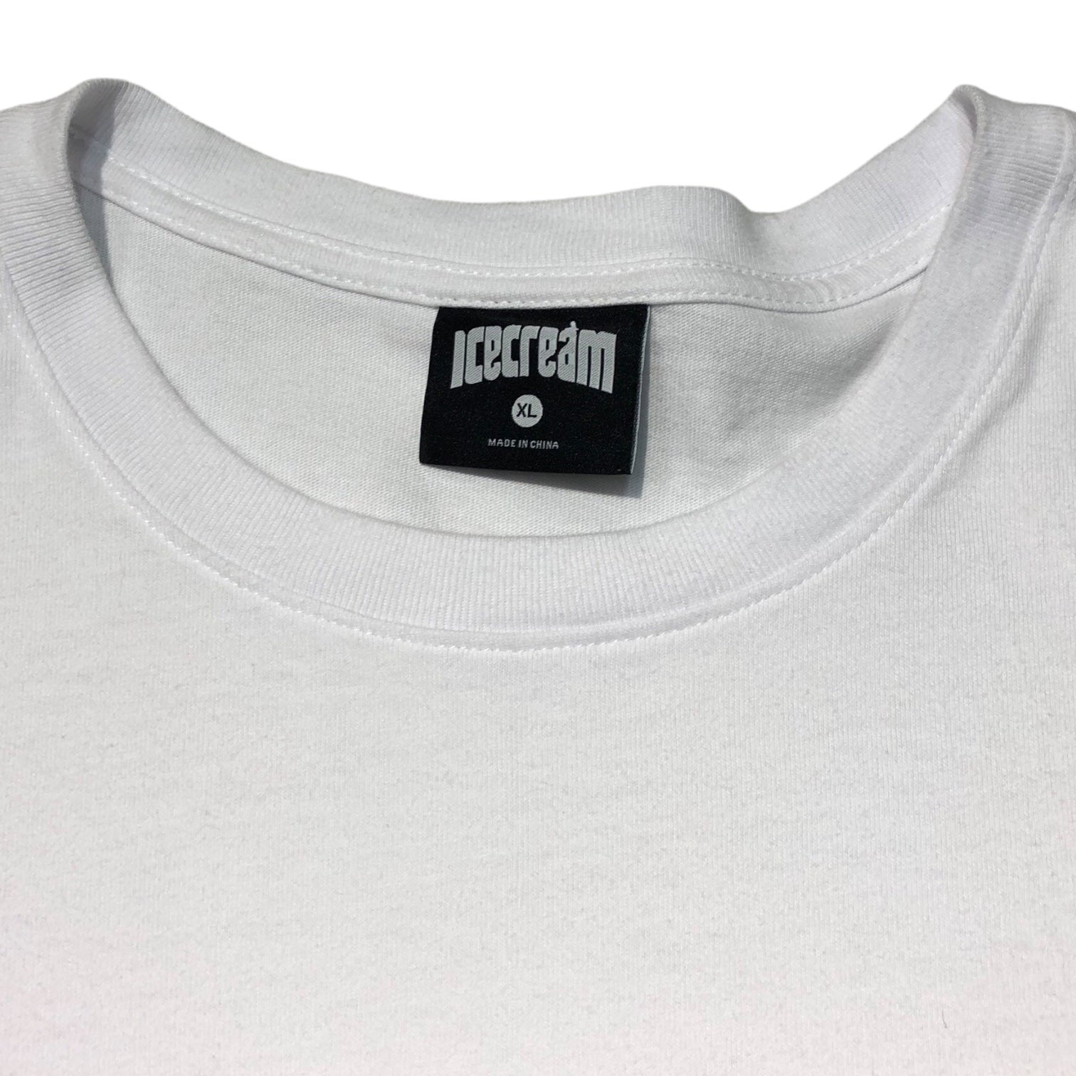 ICE CREAM(アイスクリーム) Running dog logo tee ランニングドッグ ロゴ Tシャツ 401-4203 XL ホワイト×シルバー