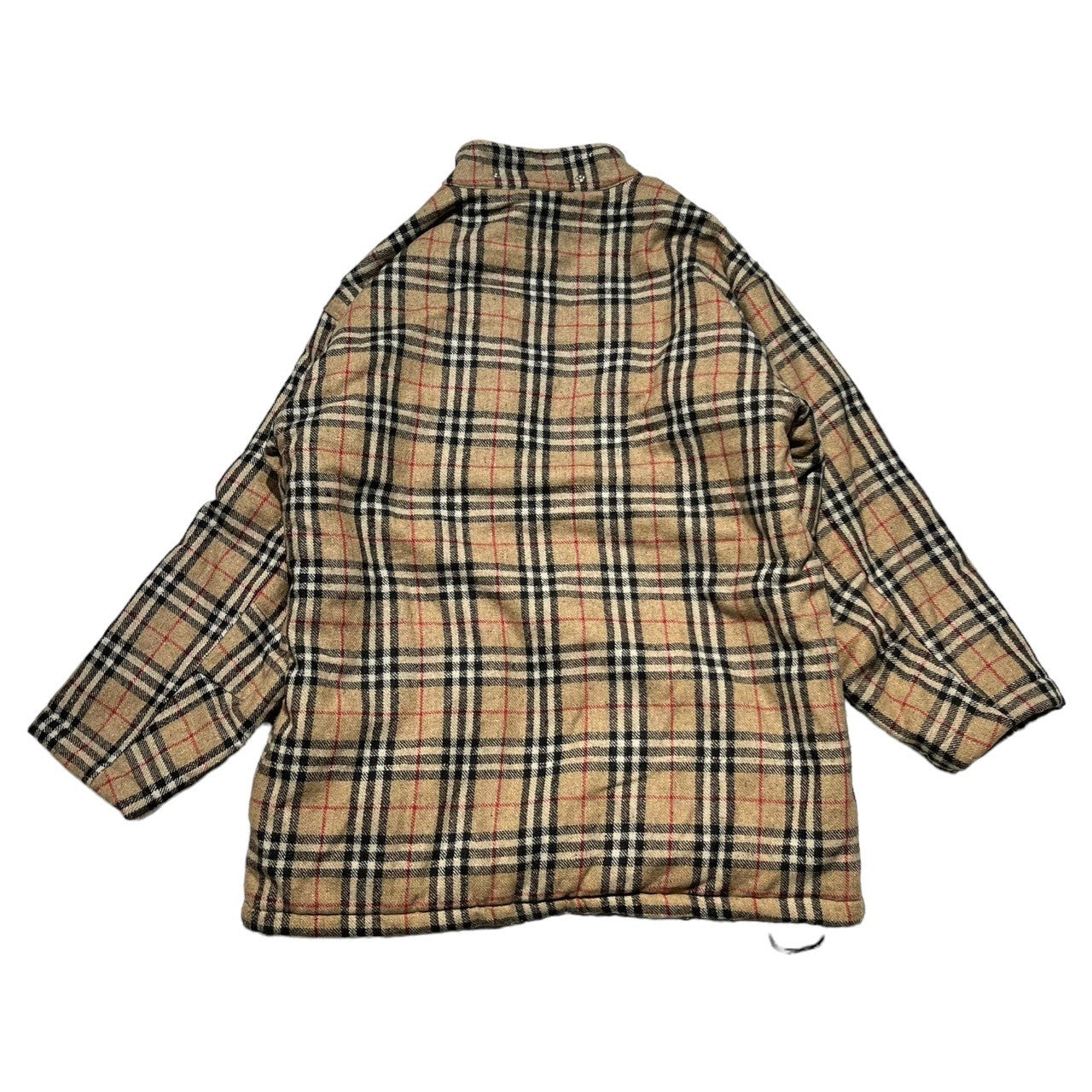 STUSSY(ステューシー) 90's ~ 00's burberry check padded jacket バーバリー チェック 中綿 ジャケット XL ベージュ OLD ヴィンテージ 90年代~