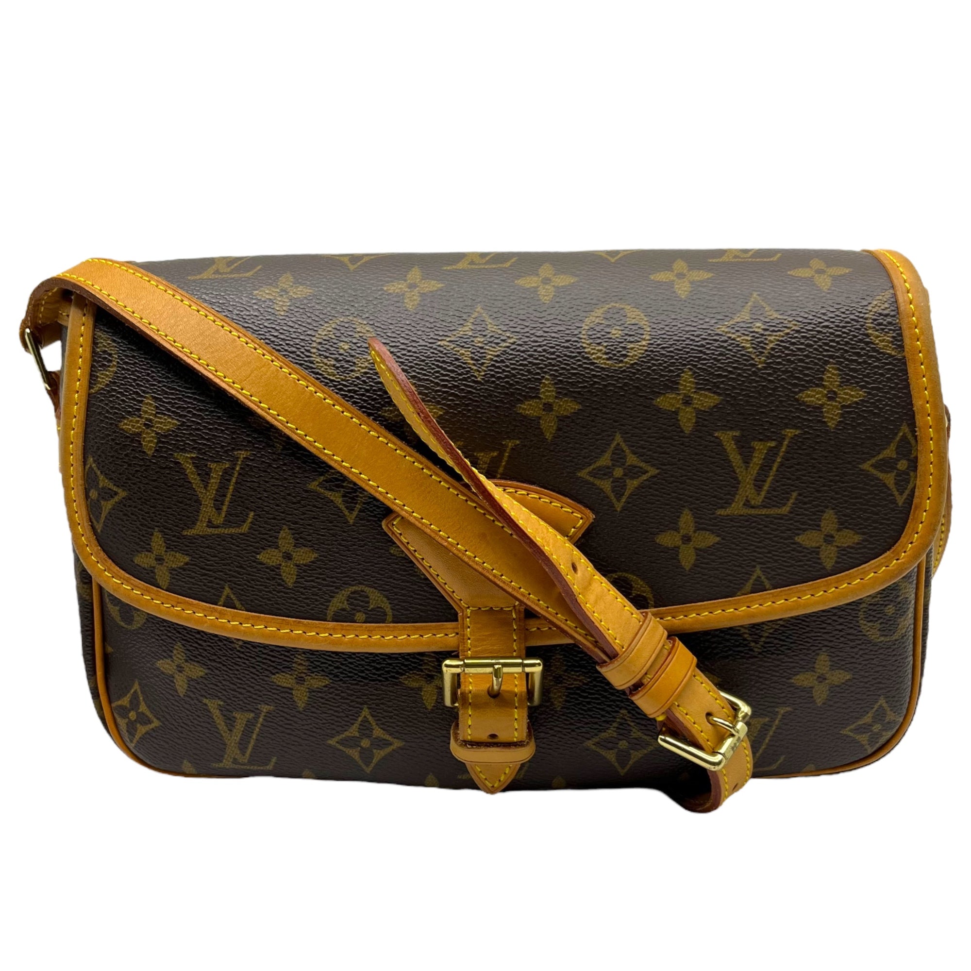 LOUIS VUITTON(ルイヴィトン) 00's Vintage sologne flap shoulder bag ヴィンテージ ソローニュ フラップ ショルダー バッグ 04年製 M42250 ブラウン 製造番号:SL0044