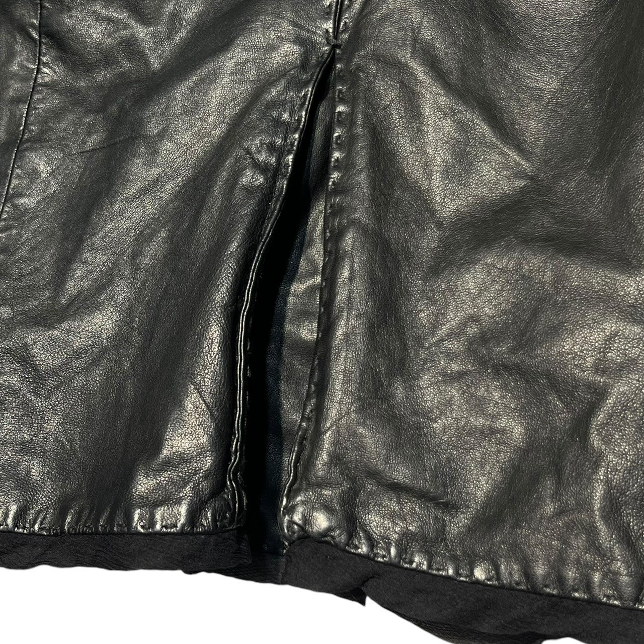 EMPORIO ARMANI(エンポリオアルマーニ) Silk tulle leather jacket シルク チュール レザー ジャケット 34(S程度) ブラック