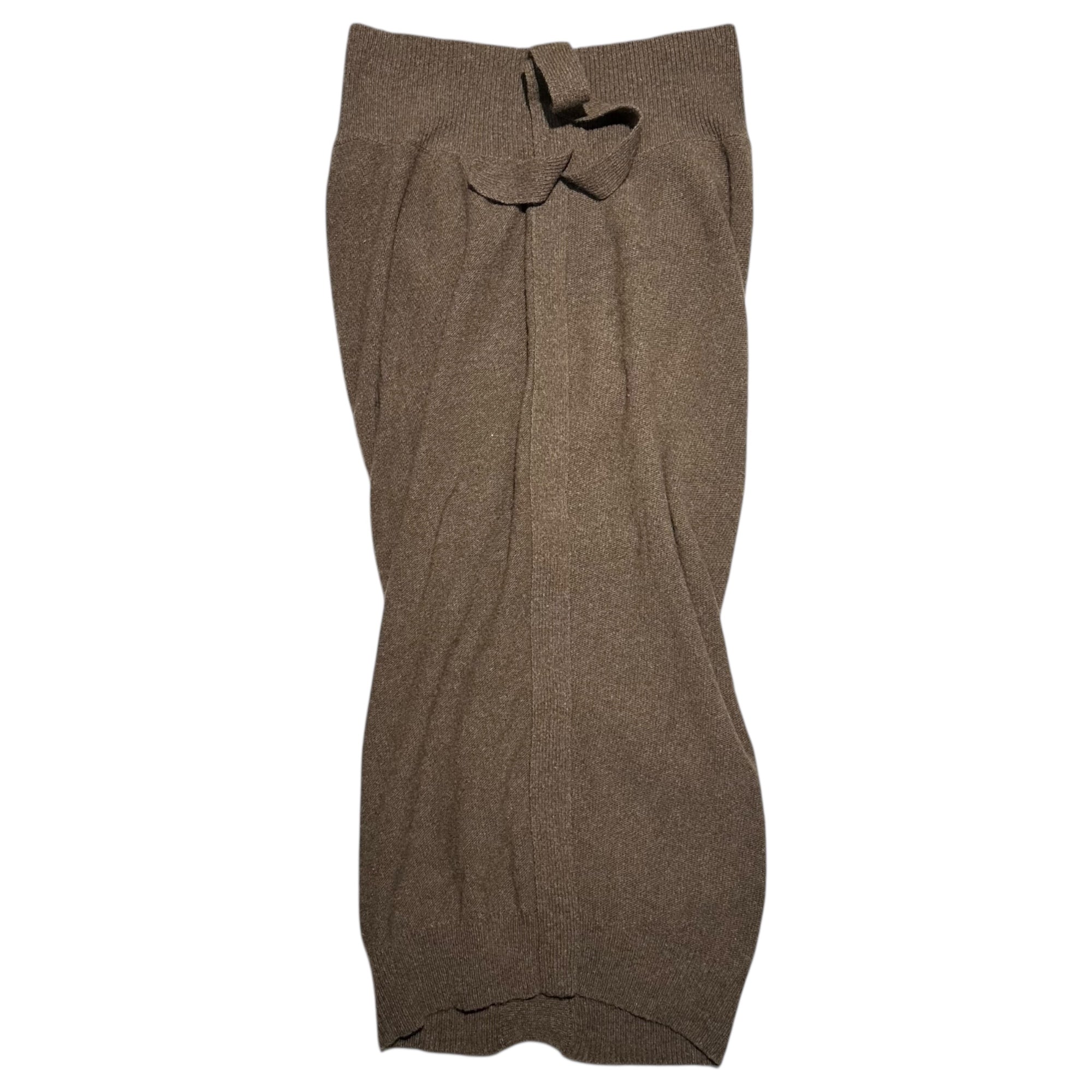 Y's(ワイズ) Wool and cashmere snap belt long skirt ウール カシミヤ スナップベルト ロング スカート YJ-K69-176 3(L程度) ブラウン