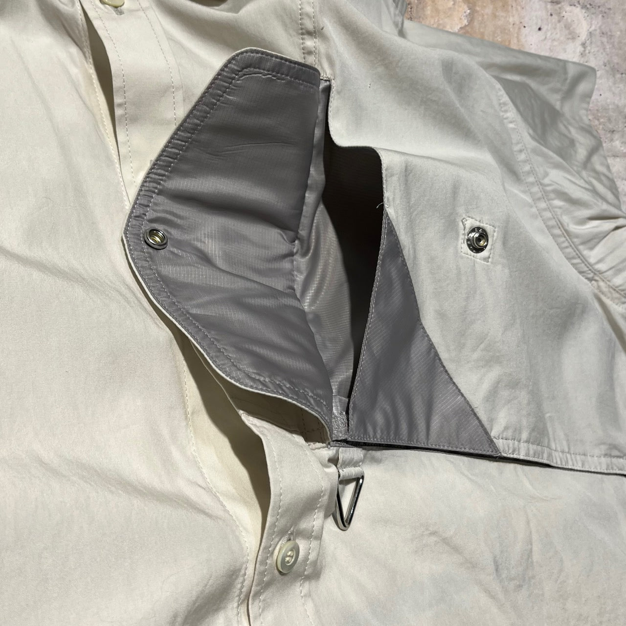 Tamme(タム) T.T S/S SHIRT/ポケットドッキング切替半袖シャツ 22SS0022 ベージュ