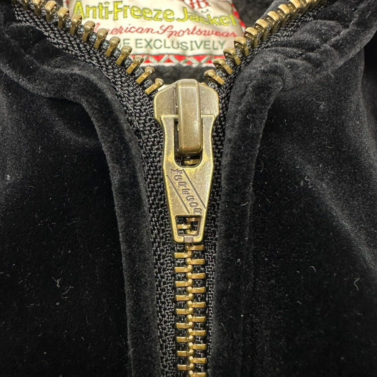 Mcgregor×WACKO MARIA(マックレガー×ワコマリア) VELVET ANTI FREEZE JACKET ベルベット アンチ フリーズ ジャケット 113110701 S ブラック ベロア 裏ボア ブルゾン コラボ