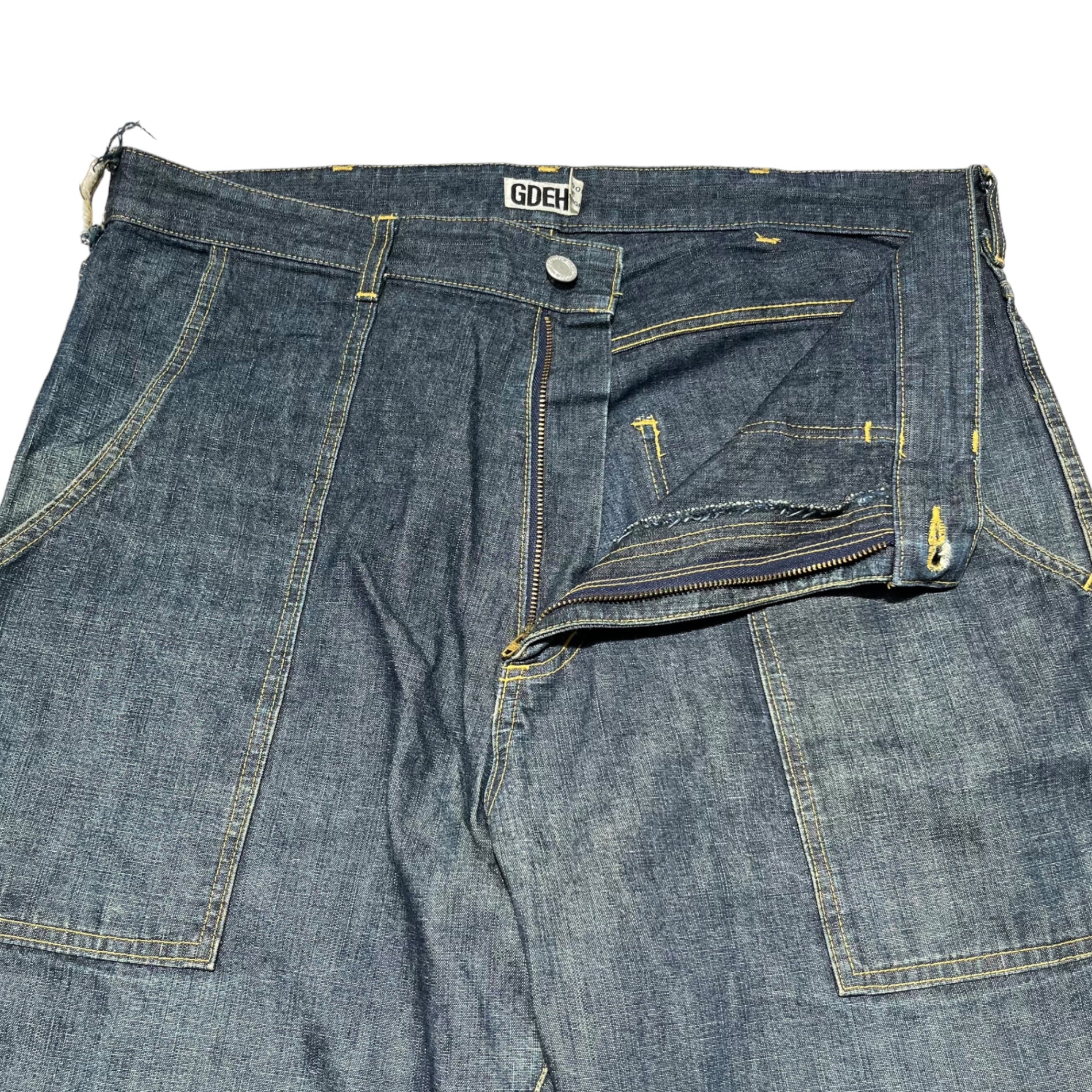 GOODENOUGH(グッドイナフ) 00's denim painter pants デニム ペインター パンツ XL インディゴ Y2K