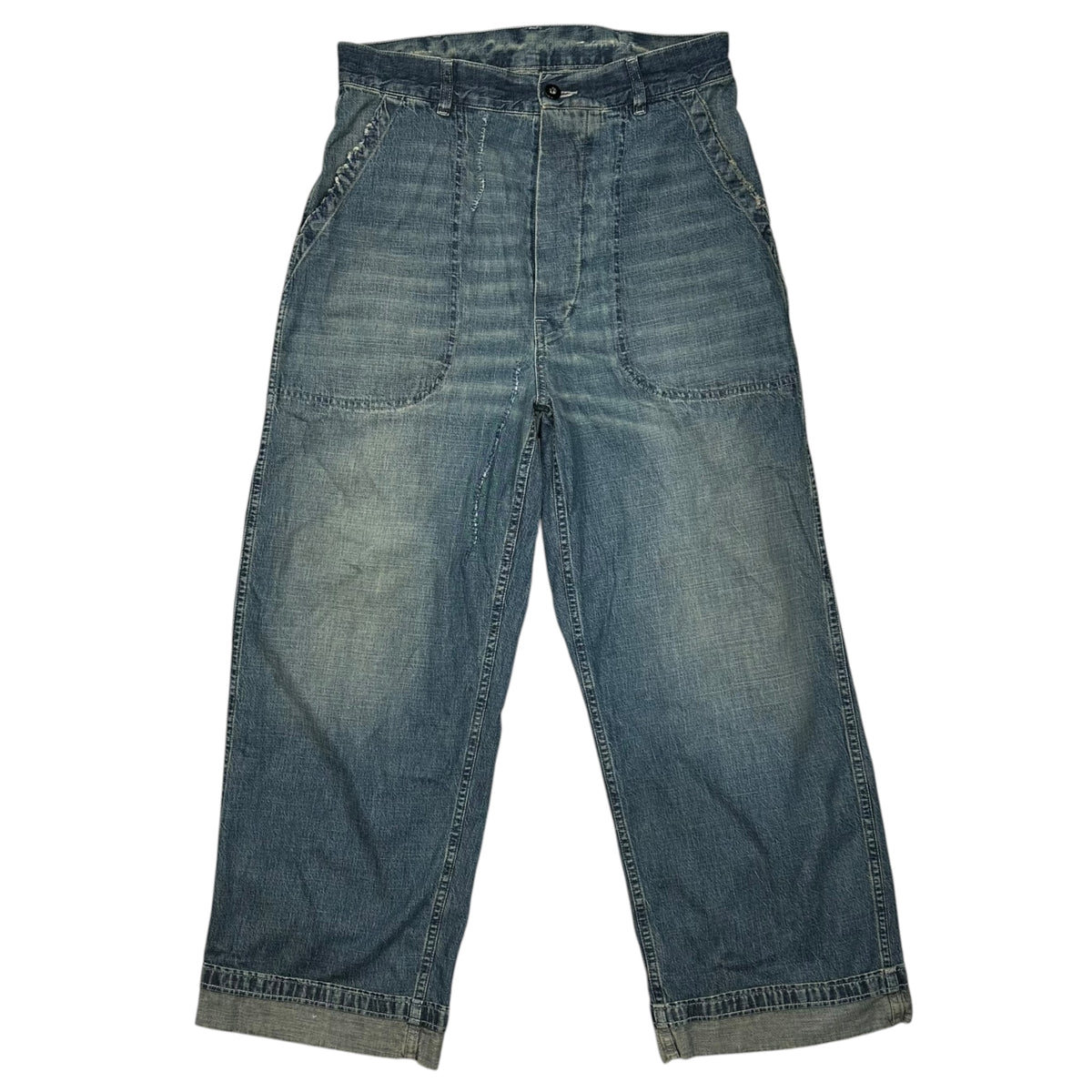 MAISON MARGIELA(メゾンマルジェラ) 2026AW Denim Work Pants デニム ワーク パンツ S50KA0710 44 ライトインディゴ デストロイ