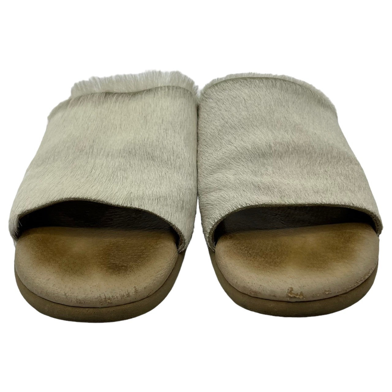 que(キュー) ハラコサンダル アイボリー