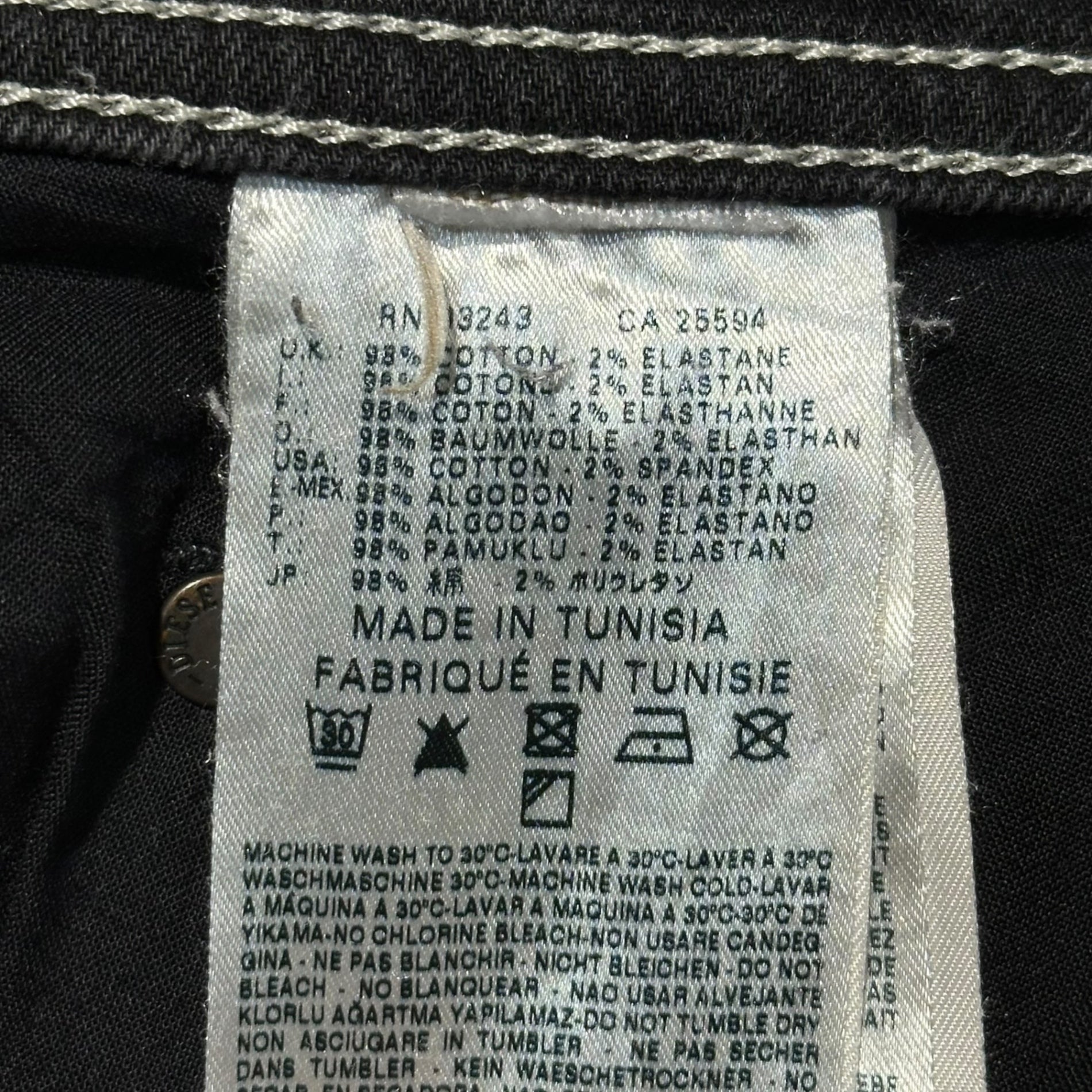 DIESEL(ディーゼル) TEPPHAR Stretch Skinny Denim Pants ストレッチ スキニー デニム パンツ W29 L30 ブラック