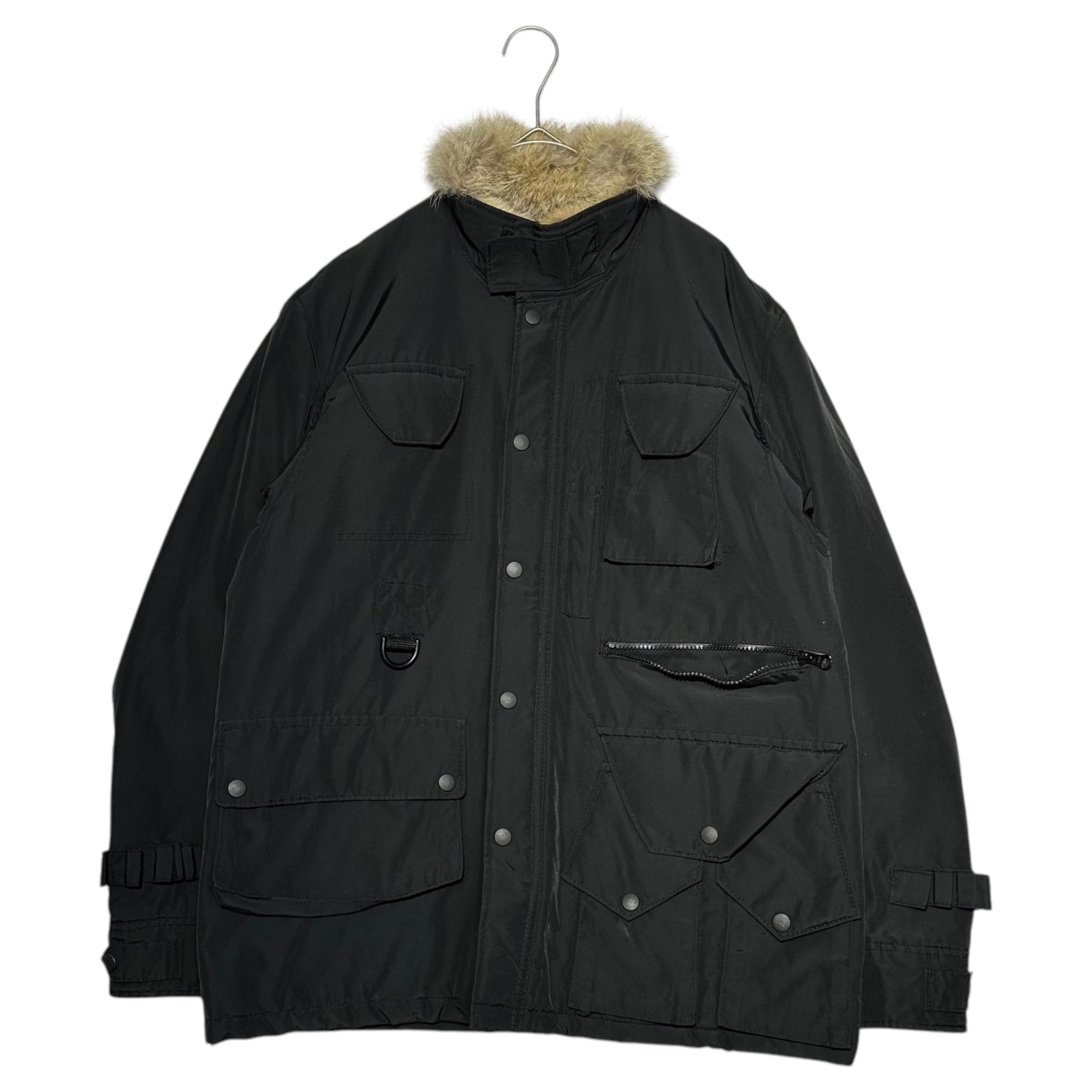 PPFM(ピーピーエフエム) 00's Vintage Multifunctional Nylon Tech Interior Quilted Tactical Jacket 00年代 ヴィンテージ 多機能 ナイロン テック 内側 キルティング タクティカル ジャケット 35-02MS07 M ブラック 2002年発売品 コヨーテファー付属