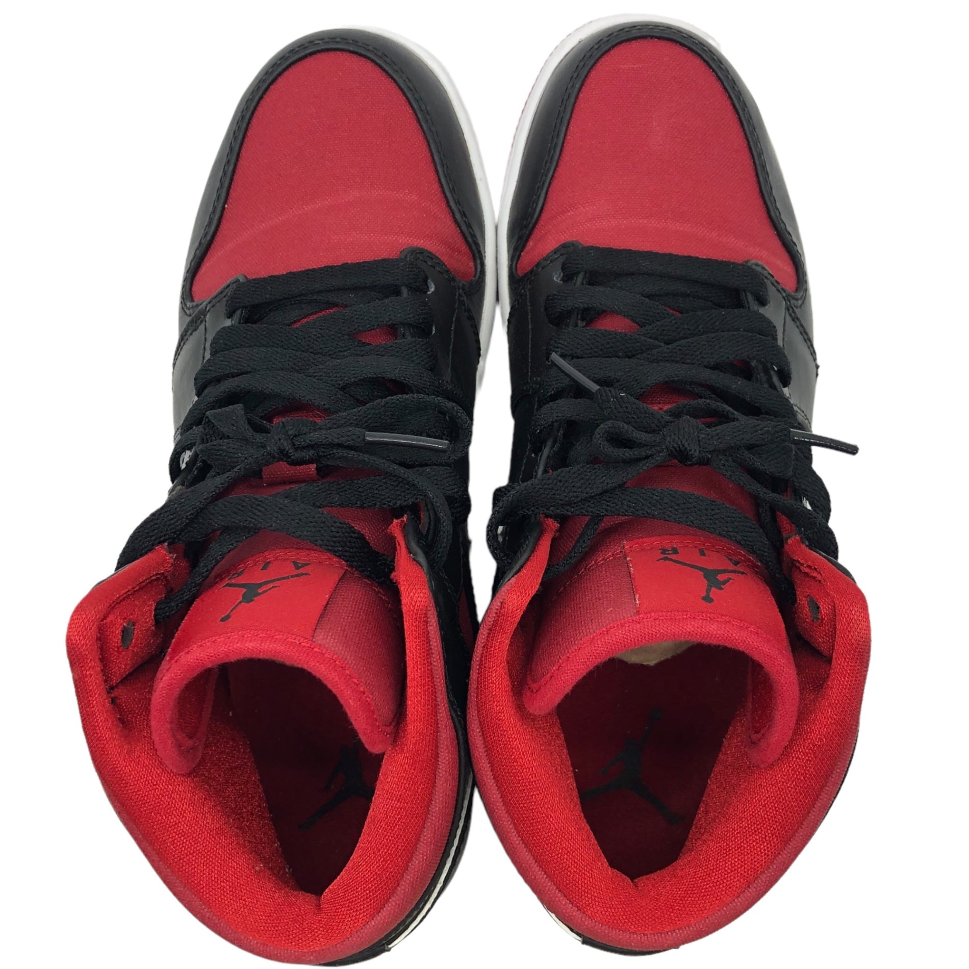 NIKE(ナイキ) AIR JORDAN 1 MID BLACK GYM RED WHITE エアジョーダン1 ミッド 554724-020 26cm レッド×ブラック ハイカット スニーカー