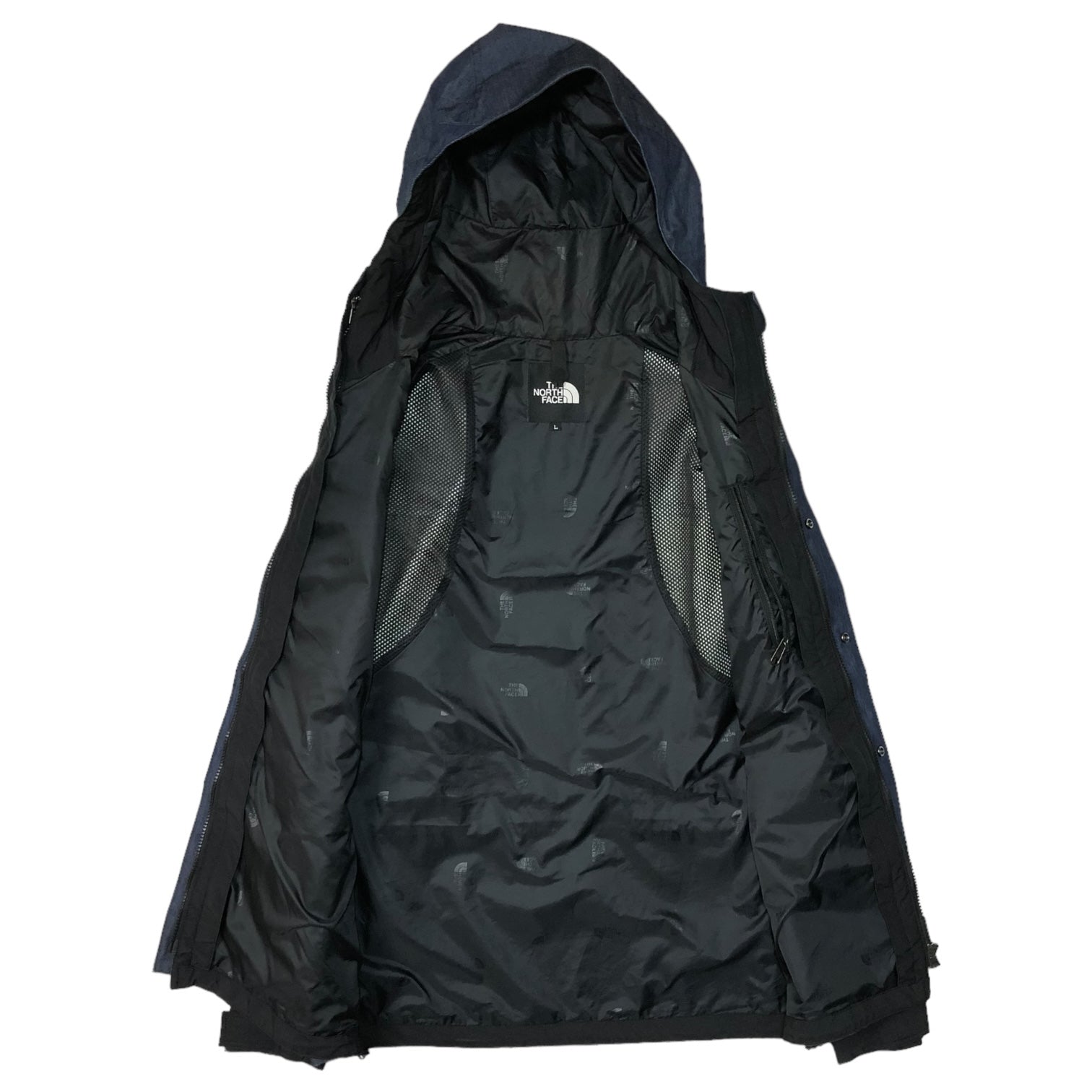 THE NORTH FACE(ノースフェイス) MOUNTAIN LIGHT DENIM JACKET マウンテンライト デニム ジャケット NP12032 L インディゴ×ブラック マウンテンパーカー