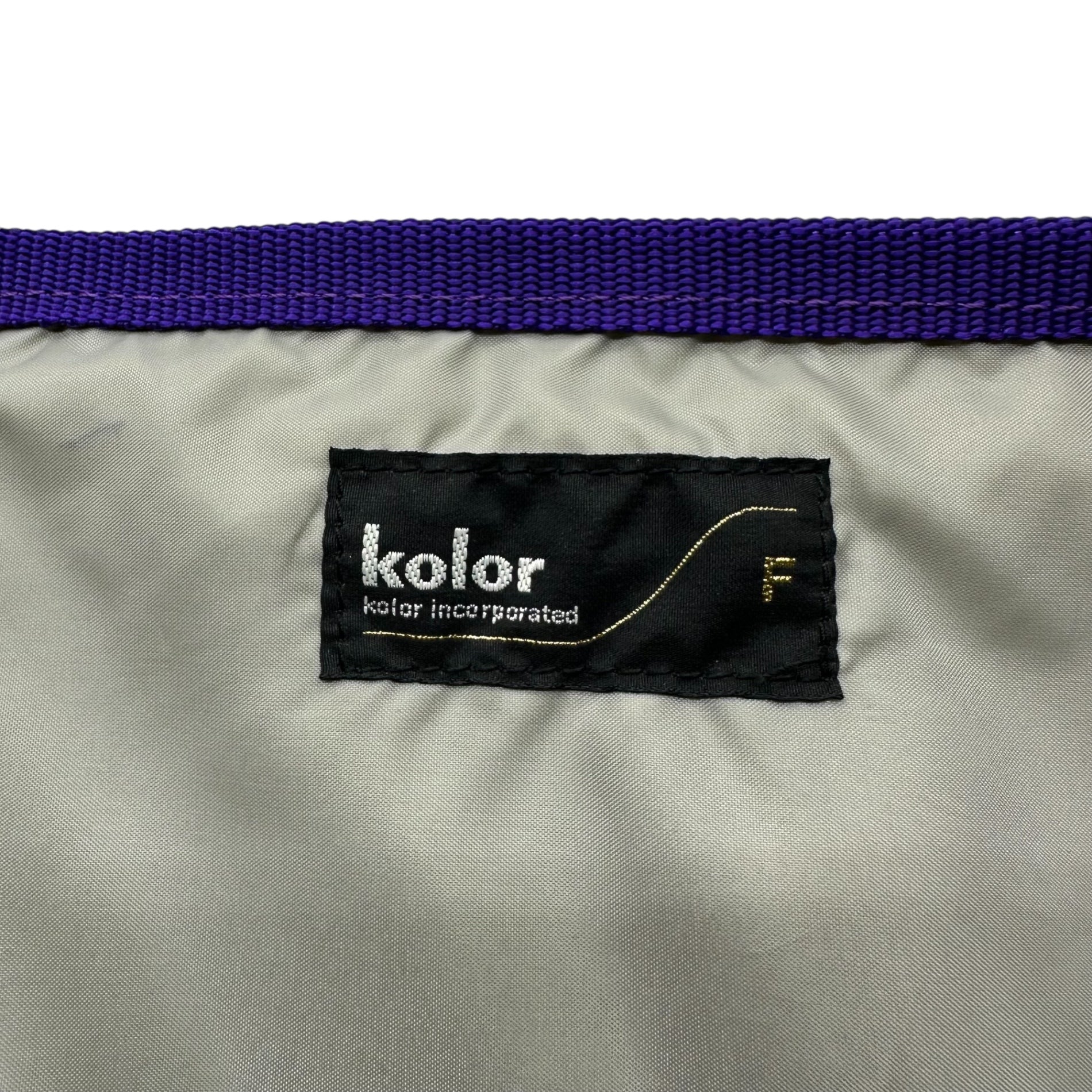 kolor(カラー) 20SS Different fabric docking drawcord messenger bag 異素材 ドッキング ドローコード メッセンジャー バッグ 20SCM-A17516S グレー ショルダー
