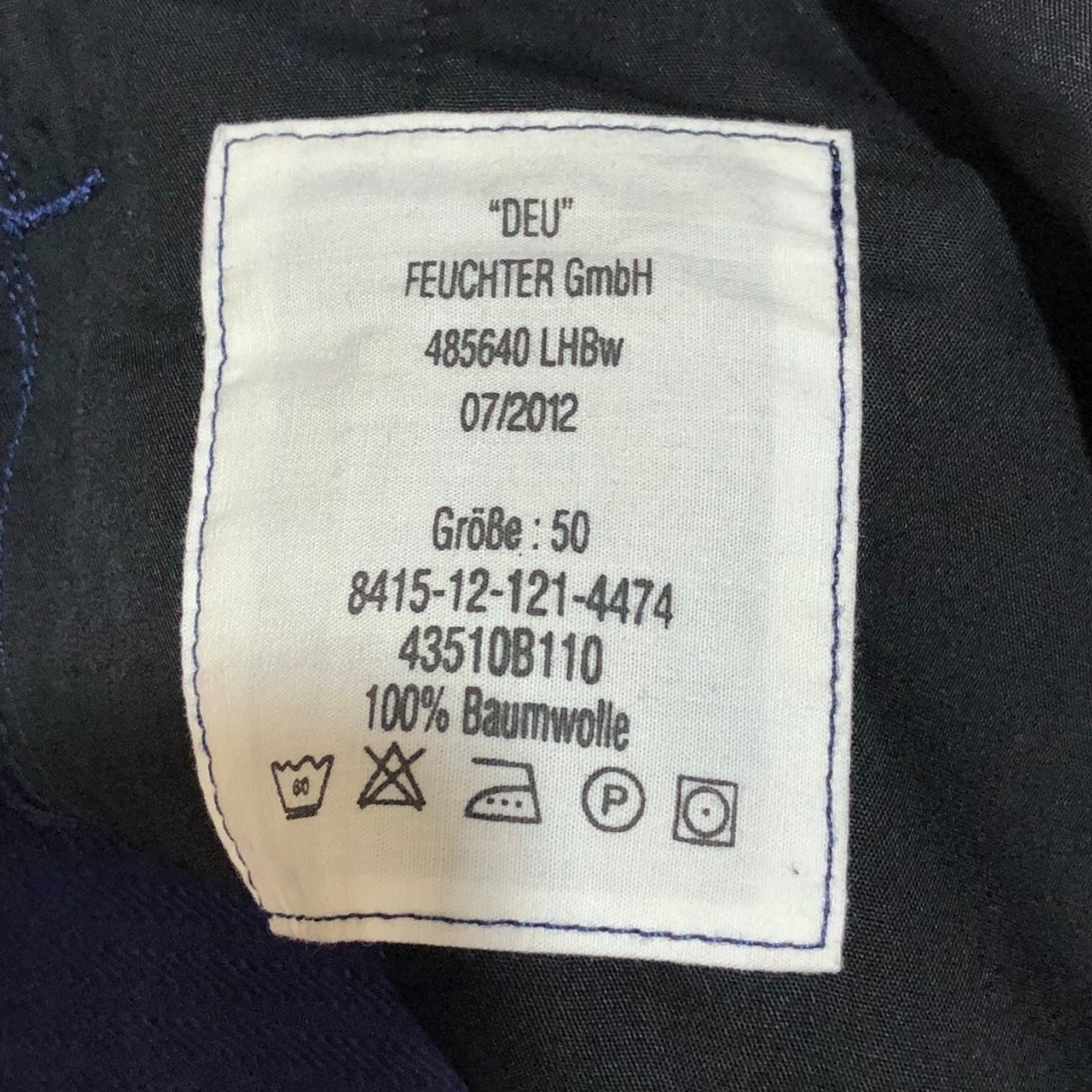 German Army(ドイツ軍) herringbone twill military trousers 8415-12-121-4474 50 ネイビー ミリタリー 軍物