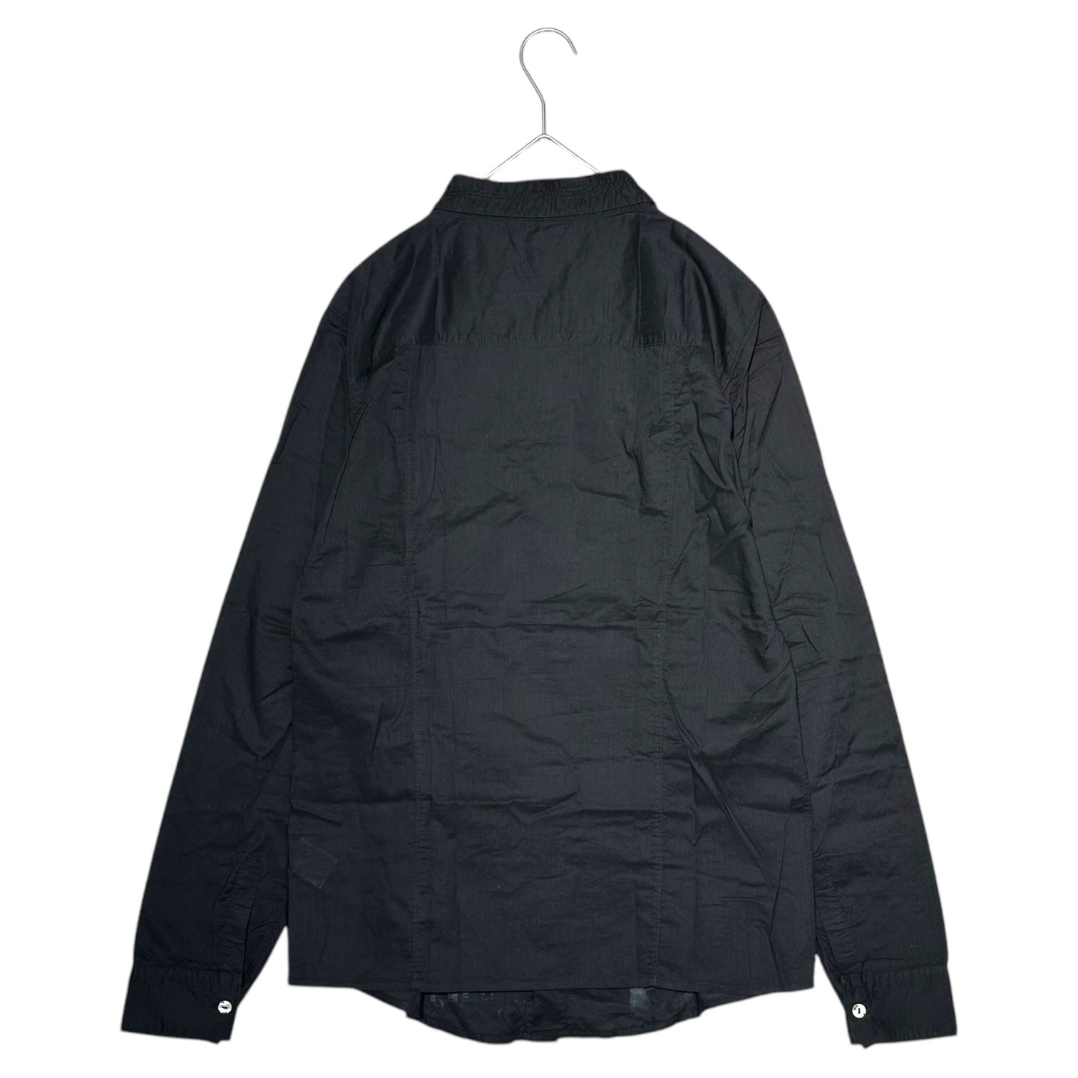 MARITHE FRANCOIS GIRBAUD(マリテフランソワジルボー) 00's Graphic Print L/S Shirt グラフィック プリント 比翼 長袖 シャツ M5-5224 L ネイビー Y2K