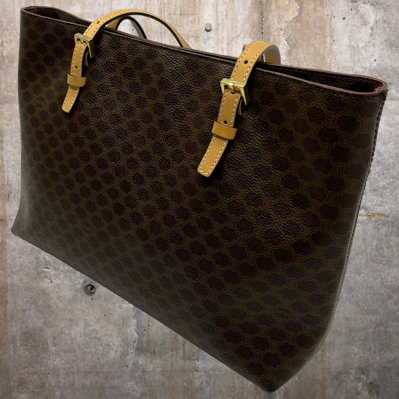 CELINE(セリーヌ) マカダム柄A4トートバッグ S100/26 ブラウン