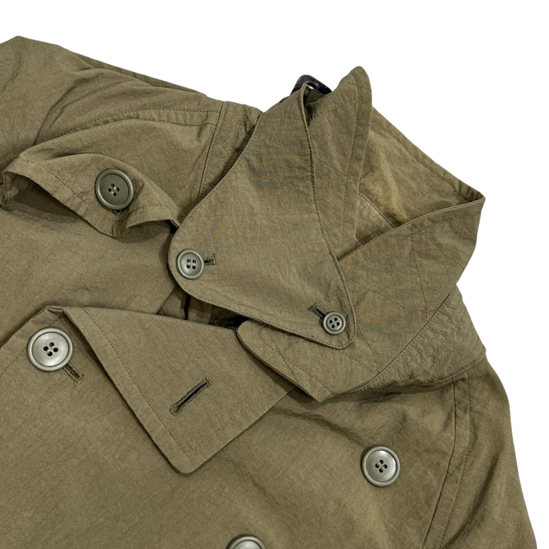 COMME des GARCONS(コムデギャルソン) 1998SS Aoyama Exclusive Nylon Trench Coat 青山限定 ナイロン トレンチ コート KX-814070 FREE カーキ AD1997 90s アーカイブ