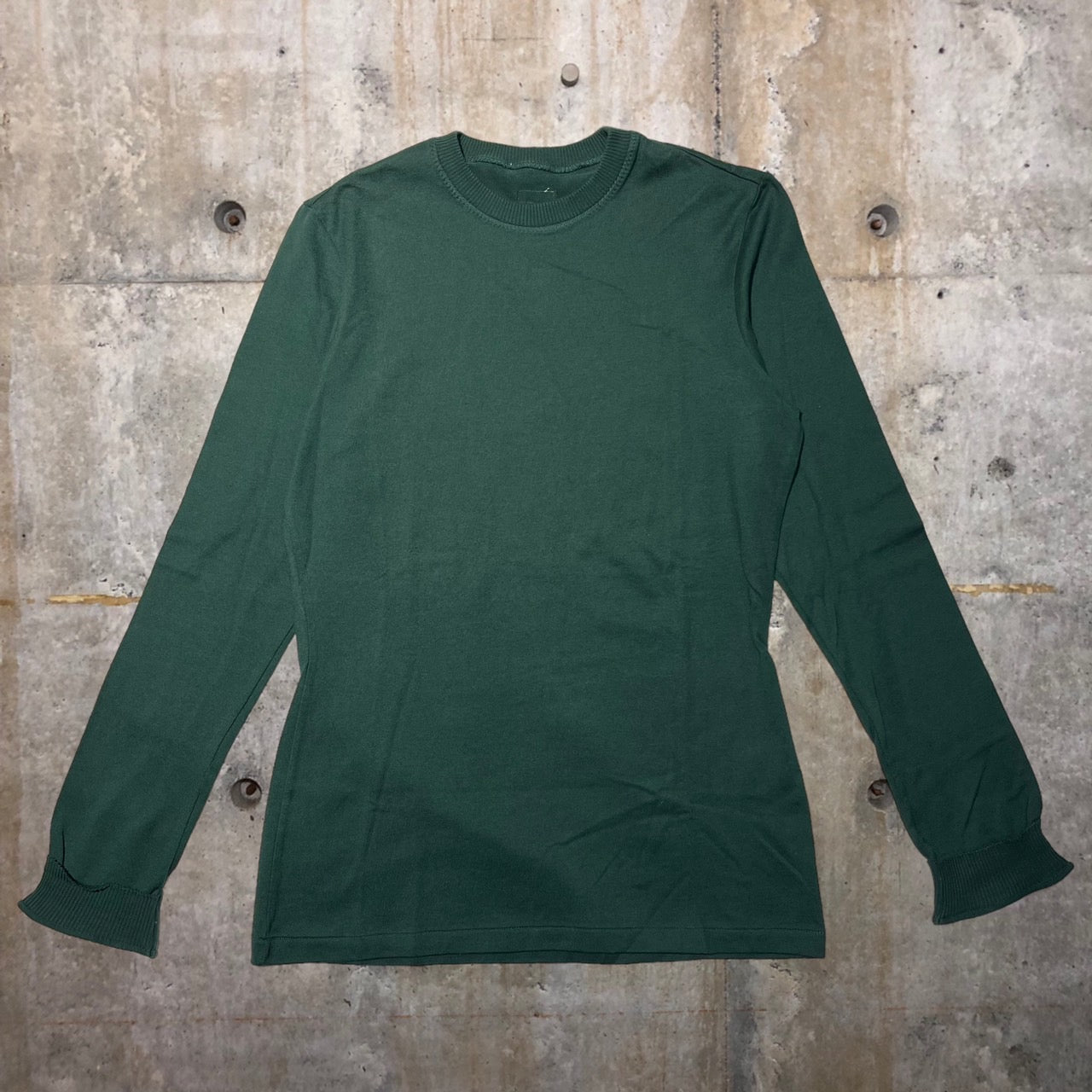 i.s. ISSEY MIYAKE(アイエス イッセイミヤケ) 90's back logo L/S TEE/ロゴ長袖カットソー IS41-JK013 M グリーン