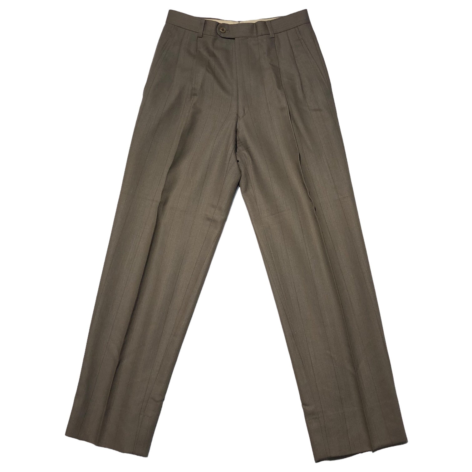 Christian Dior MONSIEUR(クリスチャンディオールムッシュ) 80's ~ 90's striped double jacket setup ストライプ ダブル ジャケット セットアップ スーツ 80年代~90年代 A-4(M程度) ベージュ