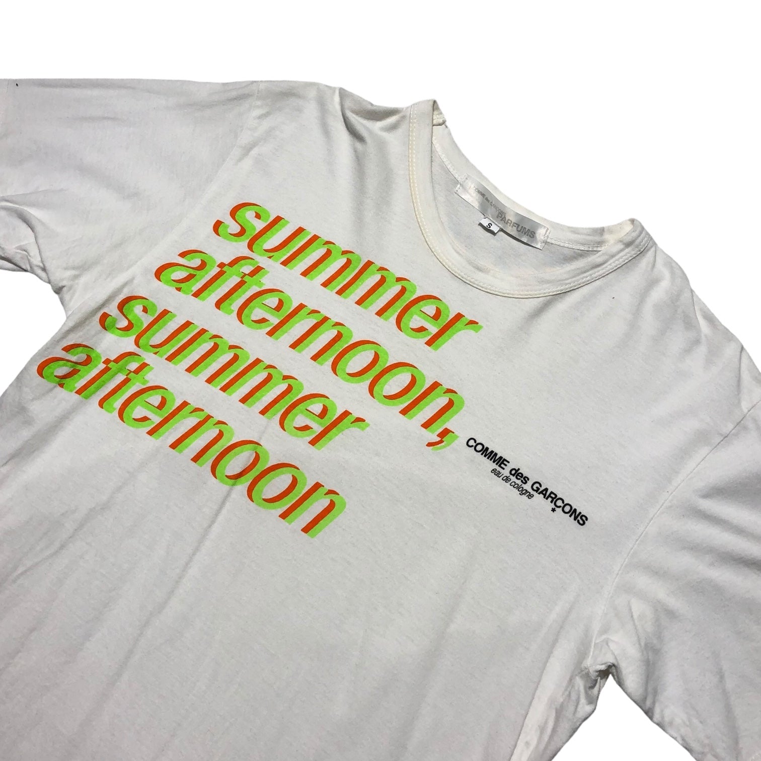 COMME des GARCONS PARFUMS(コムデギャルソンパルファム) summer afternoon logo T-shirt ロゴ Tシャツ S ホワイト