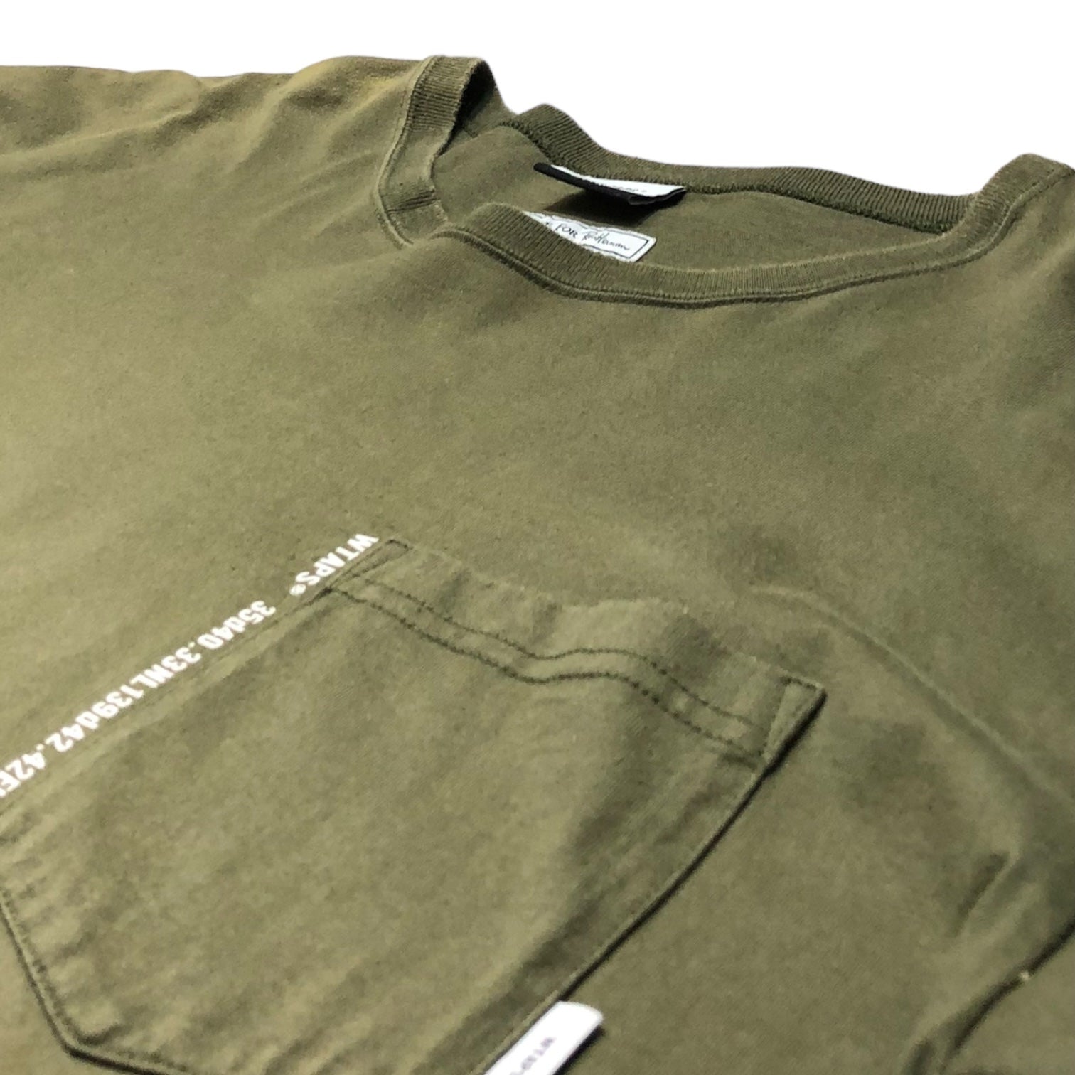 WTAPS×Ron Herman(ダブルタップス×ロンハーマン) 18SS BLANK SS TEE/Tシャツ 181ATDT-CSM01S 02(Mサイズ程度) オリーブ/カーキ