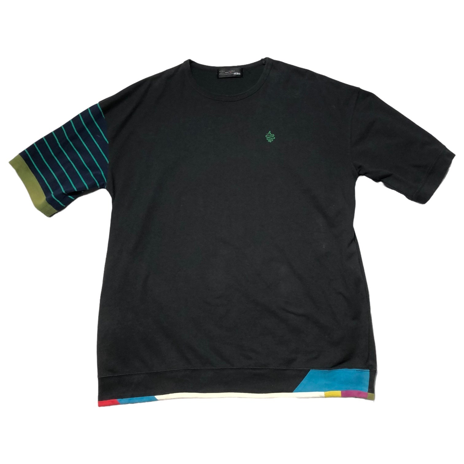 ALDIES(アールディーズ) Side Switching Big T サイド切替 ビッグTシャツ A1022119 FREE ブラック×マルチカラー