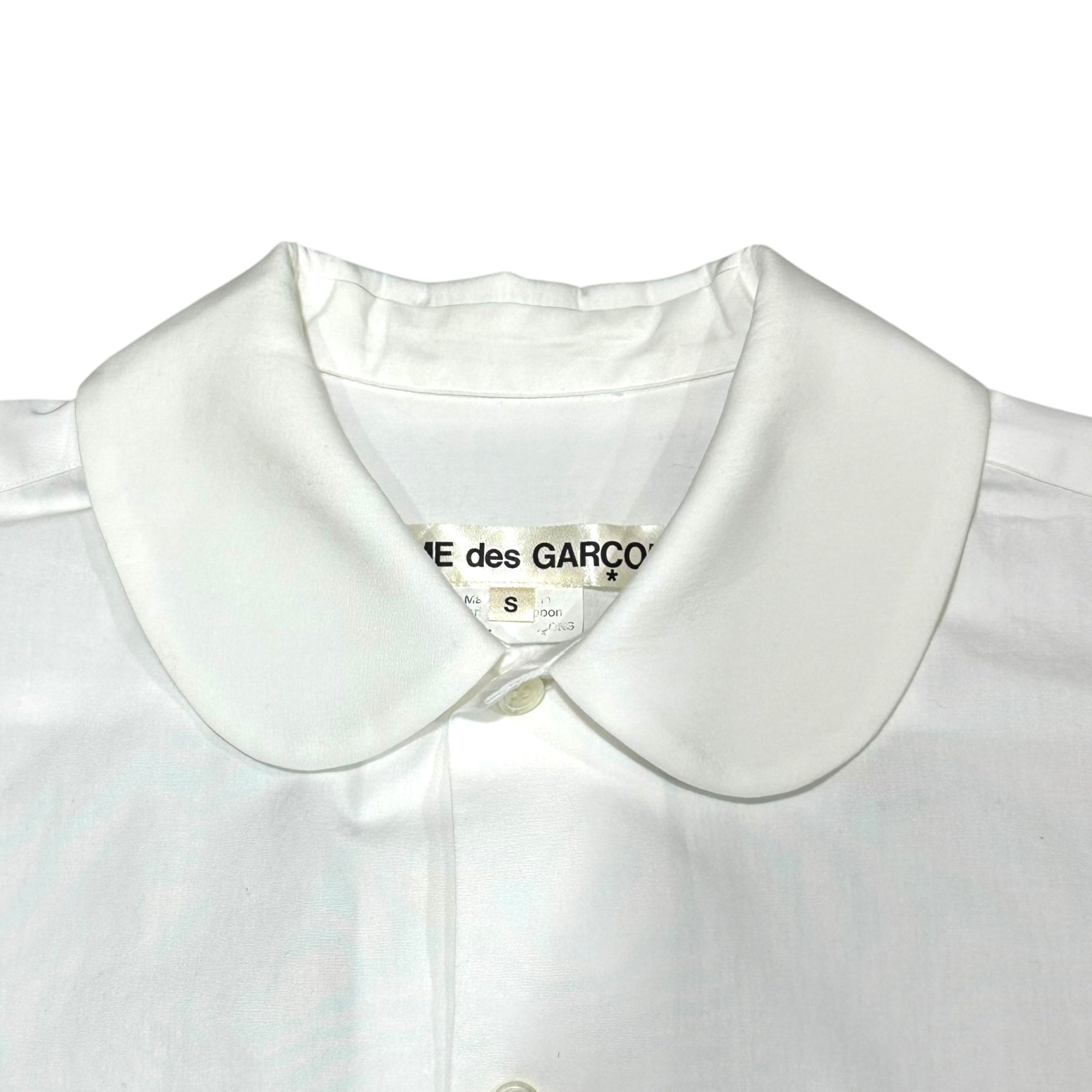 COMME des GARCONS(コムデギャルソン) Round-collar long-sleeve shirt ラウンドカラー 長袖 シャツ GZ-B006 S ホワイト AD2019 丸襟