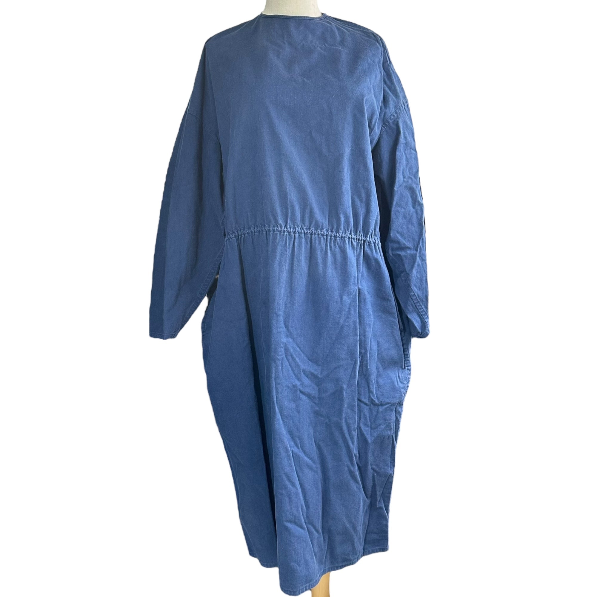 Y's(ワイズ) 80's L/S Cotton Hospital Dress 80年代 長袖 コットン ホスピタル ワンピース FREE ブルー