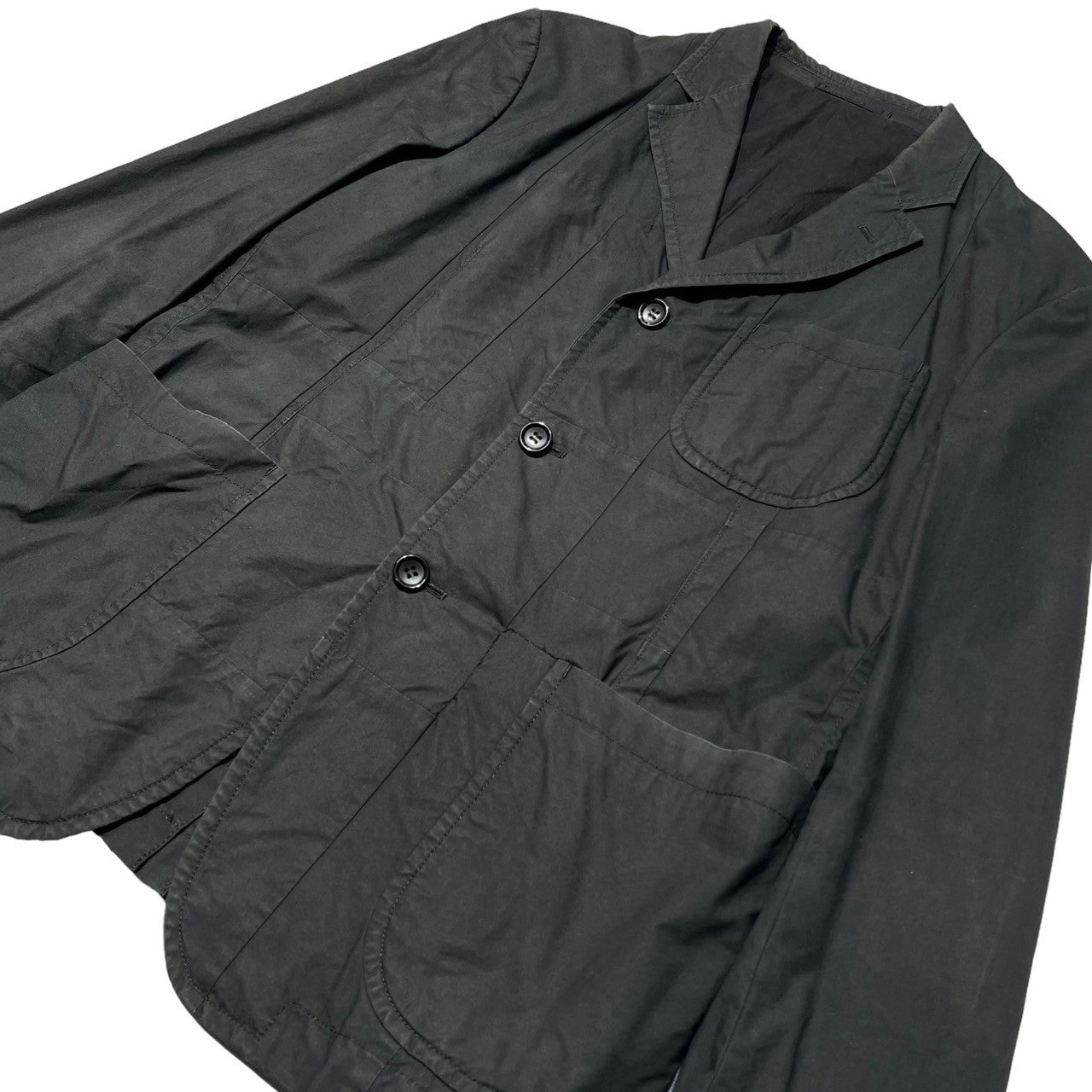 COMME des GARCONS HOMME(コムデギャルソンオム) 10SS後染め3Bコットンジャケット HE-J132 L ブラック AD2009