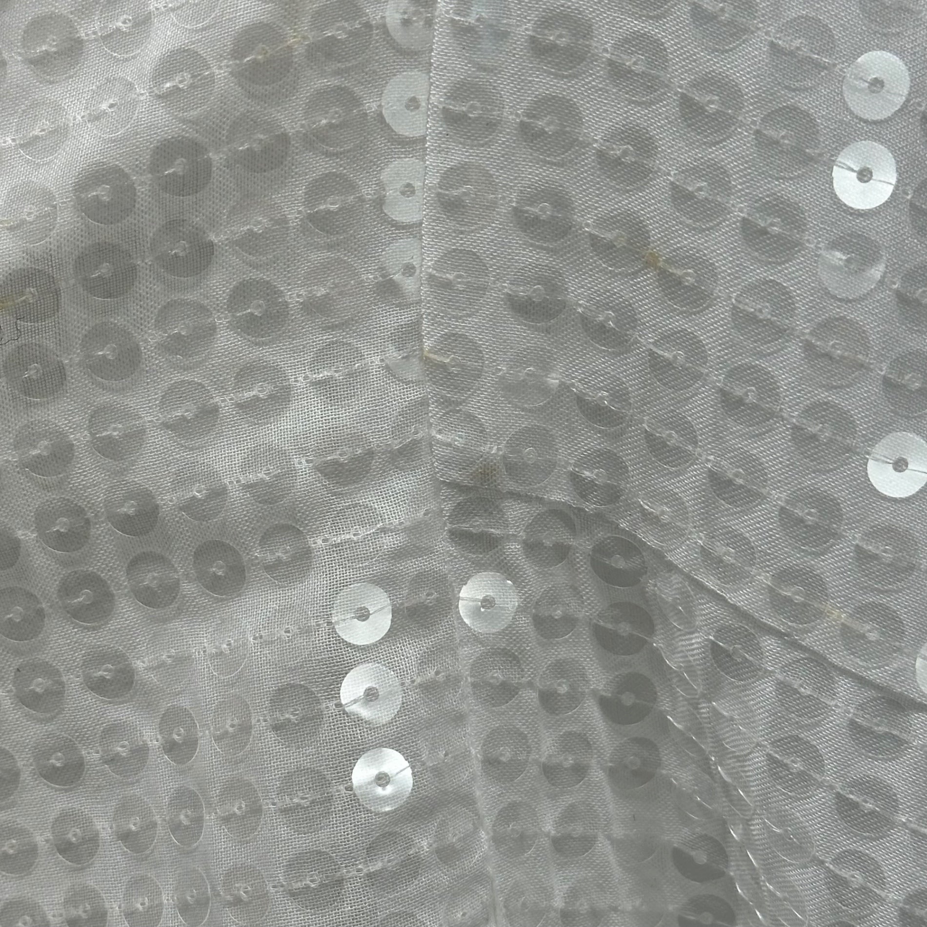 JUNYA WATANABE COMME des GARCONS(ジュンヤワタナベコムデギャルソン) 21SS All-Over Sequined White Blouse オール スパンコール ホワイト ブラウス 表記無(FREE) ホワイト
