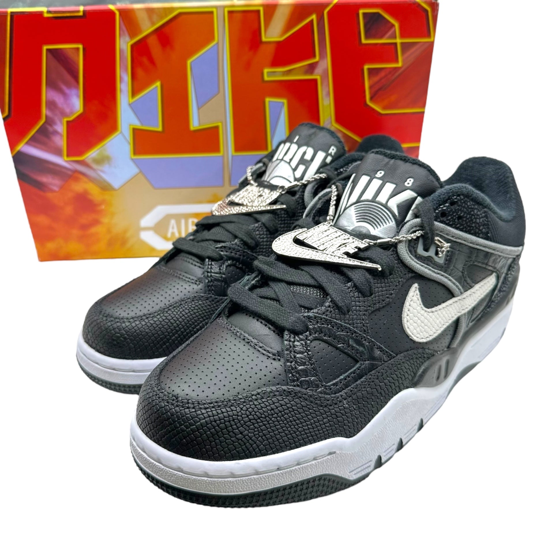 NIKE×NIGO(ナイキ×ニゴー) Air Force 3 Low "Black/White" (Heel Logo "NIGO") エアフォース3 ロー HF7630-001 26cm ブラック×ホワイト スニーカー コラボ
