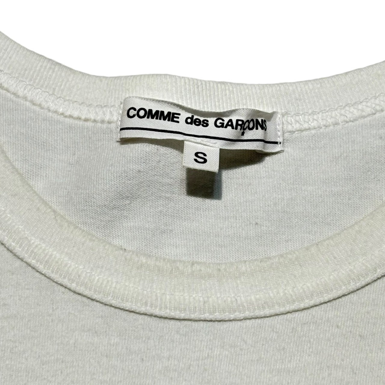 COMME des GARCONS×CHROME HEARTS(コムデギャルソン×クロムハーツ) Double name logo print T-shirt ダブル ネーム ロゴ プリント Tシャツ OT-T023 S ホワイト コラボ