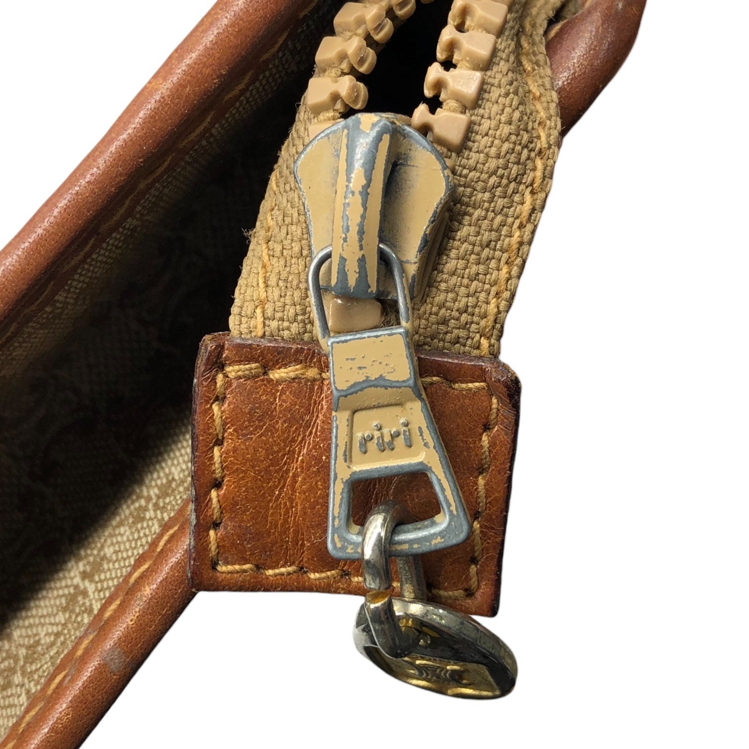 CELINE(セリーヌ) Macadam pattern clutch bag マカダム柄 クラッチ バッグ M06 ブラウン OLD CELINE ヴィンテージ セカンド ポーチ