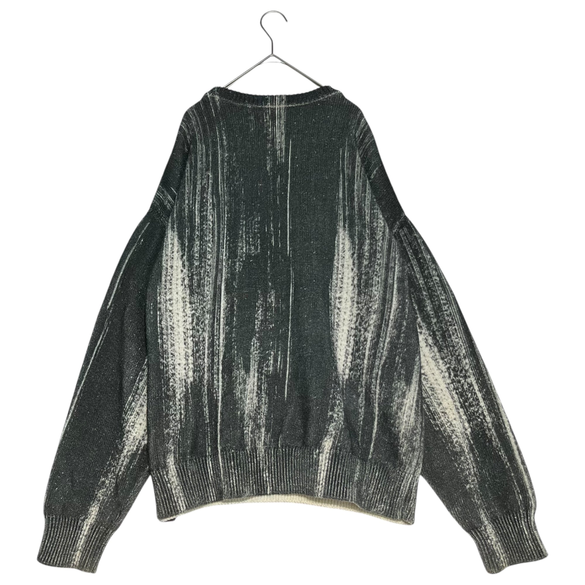 YOKE(ヨーク) 22SS Printed Cotton Cneck Sweater プリント コットン チェック セーター コットンニット YK22SS0347S 2 ブラック
