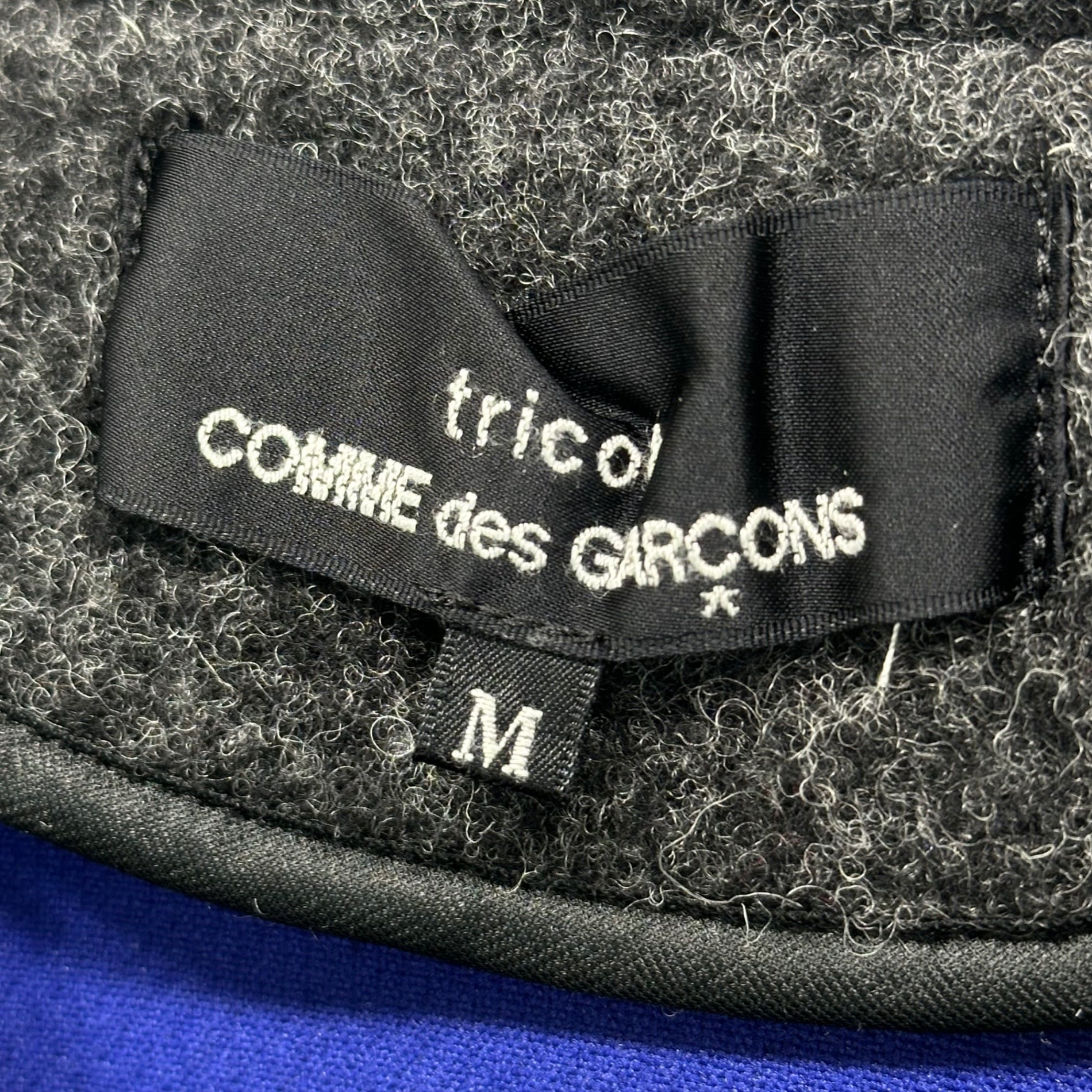 tricot COMME des GARCONS(トリココムデギャルソン) 14AW Brushed Wool Collarless Coat 起毛 ウール ノーカラー コート TN-C011 M グレー AD2014