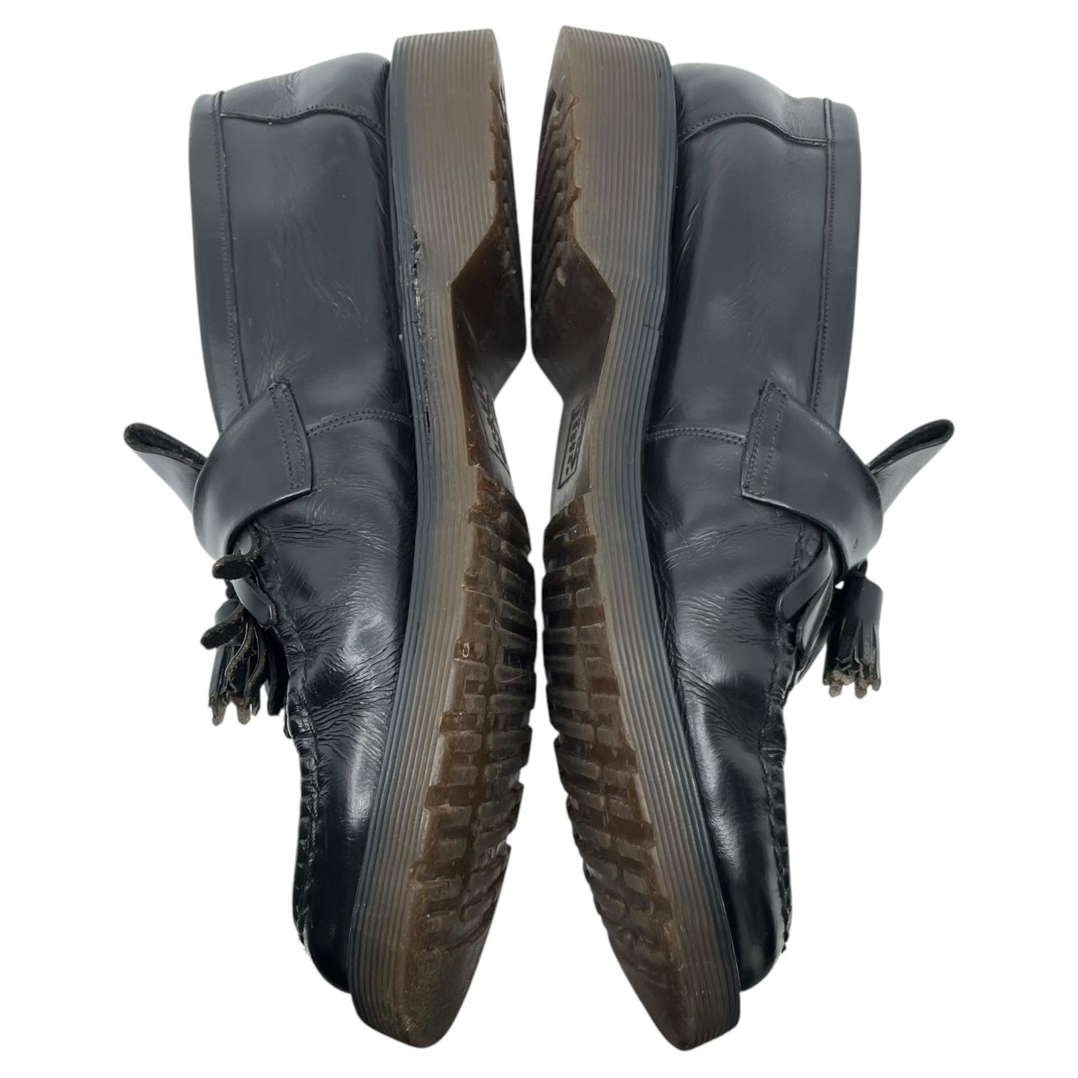 Loake(ローク) England made Vintage tassel loafers イングランド製 ヴィンテージ タッセル ローファー 8(26.5cm程度) ブラック DR.MARTENS ドクターマーチン ソール使用 レザー シューズ