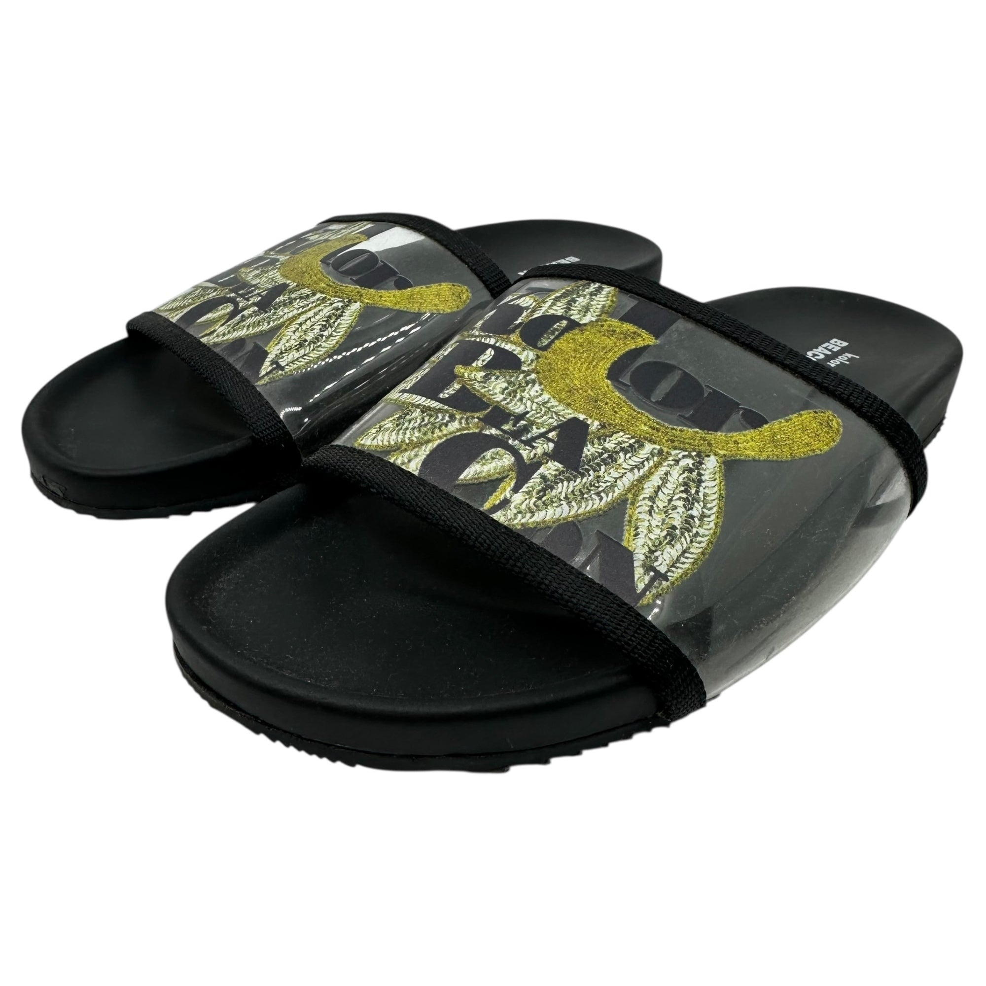 kolor BEACON(カラービーコン) 22SS Logo Slide Sandals ロゴ スライド サンダル 22SBMA01531 25cm ブラック