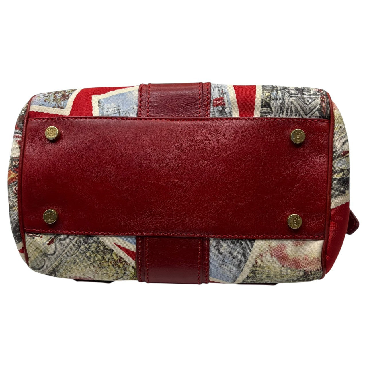 CELINE(セリーヌ) Vintage PARIS Limited Edition Ella Frame Hand Bag ヴィンテージ パリ 限定 エラ フレーム ハンド バッグ CE00/24 レッド ユニオンジャック