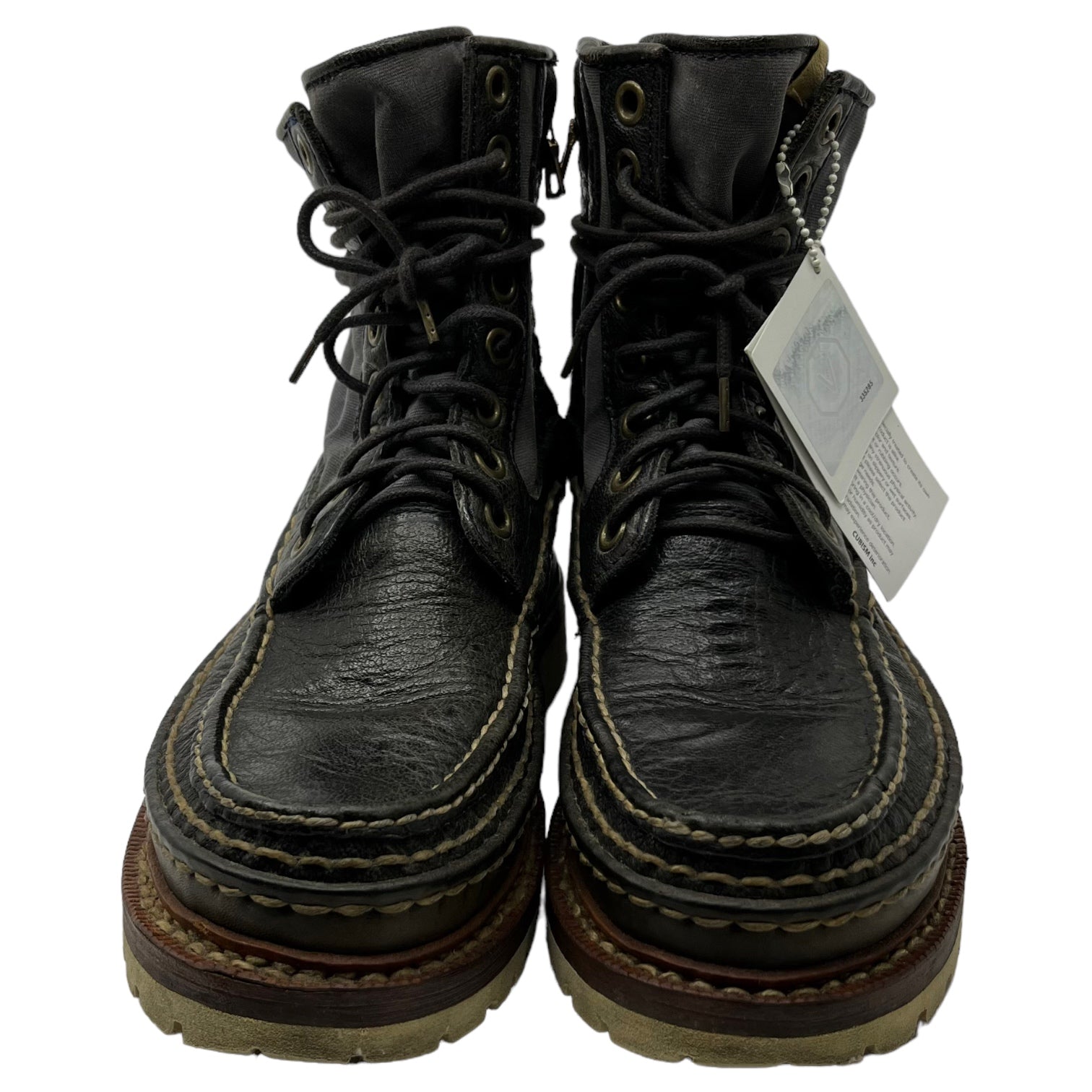 VISVIM(ビズビム/ヴィズヴィム) 12AW F.I.L限定 GRIZZLY BOOTS MID-FOLK エフアイエル限定 グリズリー ブーツ ミッドフォーク 稀少限定品 0112202002010 M8(26.0~26.5cm) ネイビー 箱付