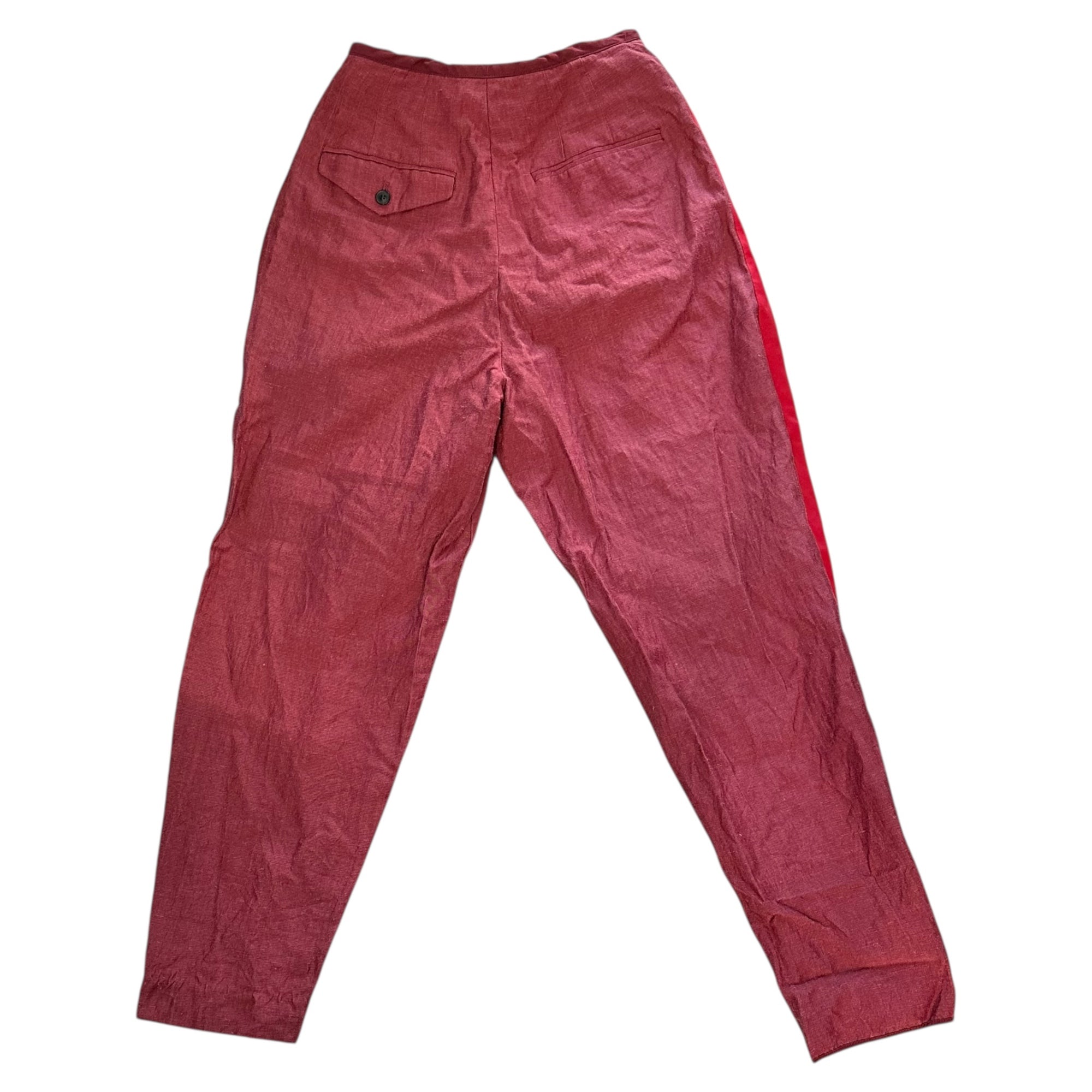 TOGA PULLA(トーガプルラ) 19SS Belted Chambray Wool Pants ベルテッド シャンブレー ウール パンツ TP91-FF231 34(XS程度) レッド