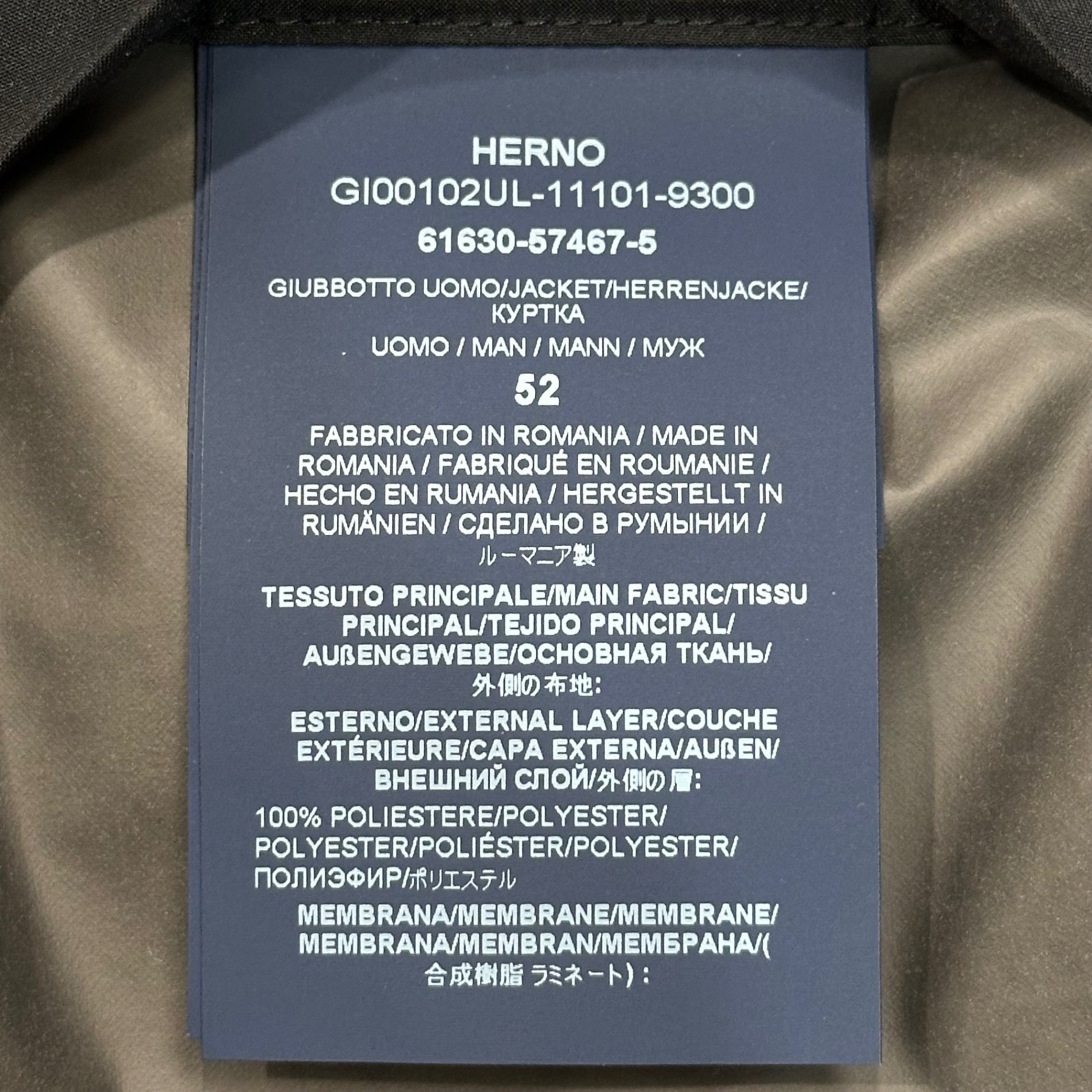 HERNO(ヘルノ) Laminar GORE-TEX Hooded Jacket ラミナー ゴアテックス フーデッド ジャケット 61630-57467-5 52 ブラック