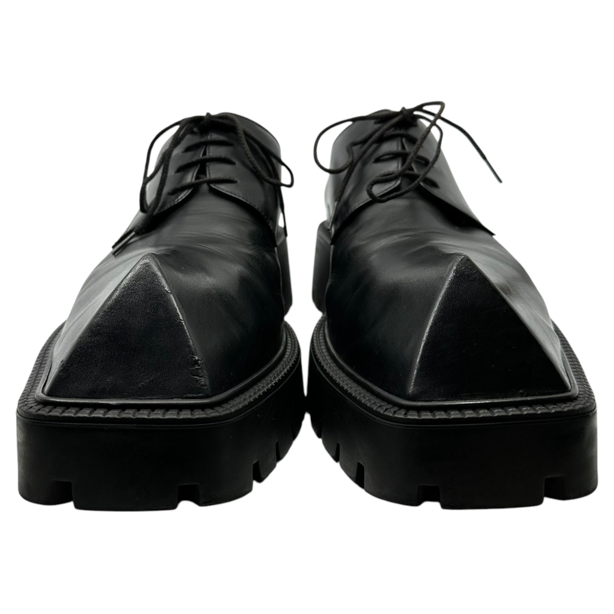 BALENCIAGA(バレンシアガ) Rhino リノ ダービー シューズ 656977 44(29cm) ブラック 箱付 レザー レースアップ 厚底