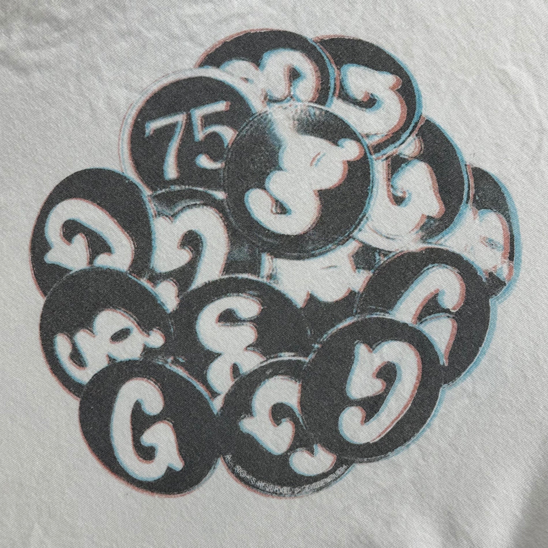 GOODENOUGH(グッドイナフ) 00’s “G” Ball Graphic T-Shirt ボール グラフィック Tシャツ XL ホワイト×ブラック