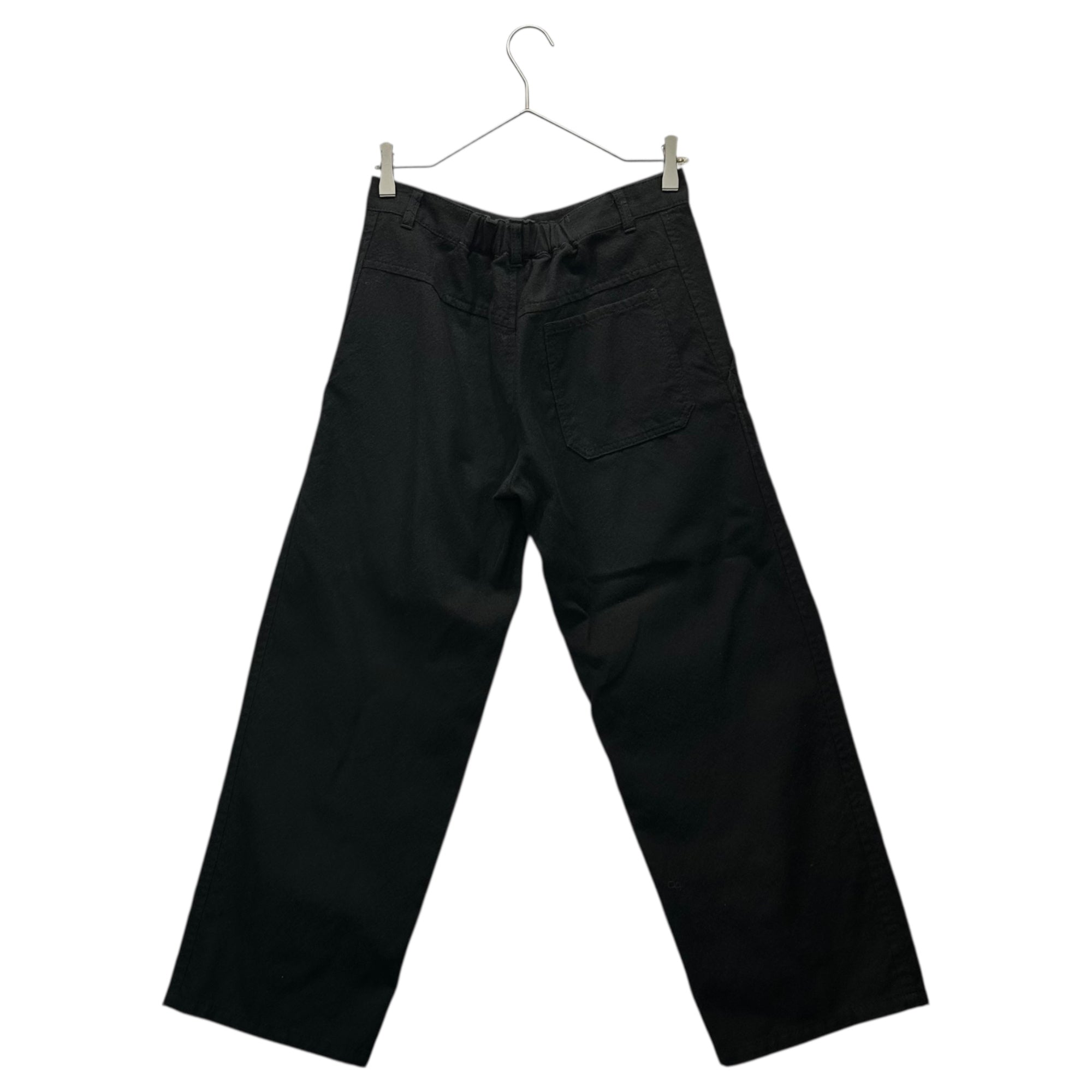 tricot COMME des GARCONS(トリココムデギャルソン) 21AW Wool-Cotton Twill Yarn-Dyed Pants ウール 綿 ツイル 先染め パンツ TH-P014 S ブラック AD2021