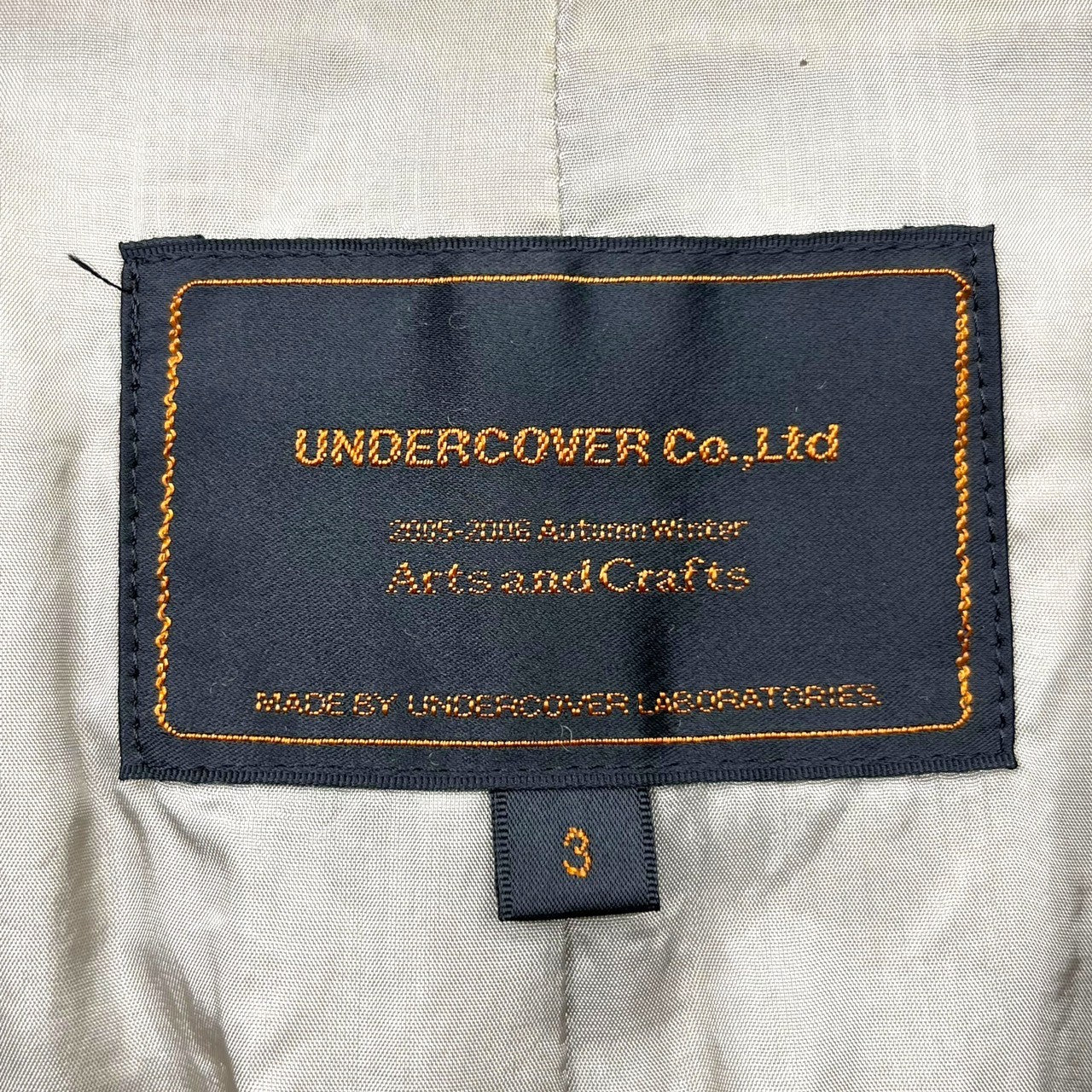 UNDERCOVER(アンダーカバー) 05AW ARTS&CRAFTS期 archive felt stole jacket アーカイブ フェルト ストール ジャケット 5A13-J13 3 グレー