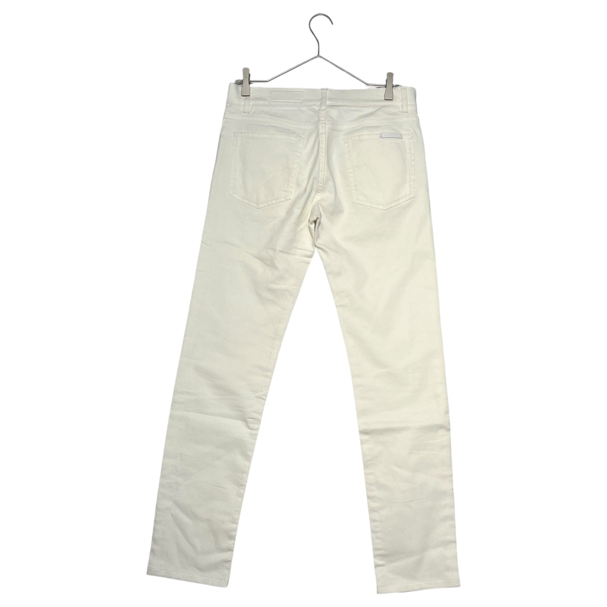DOLCE&GABBANA(ドルチェ&ガッバーナドルガバ) white collar slim denim pants ホワイトカラー スリム デニム パンツ GY07LD G8V52 46(M程度) ホワイト