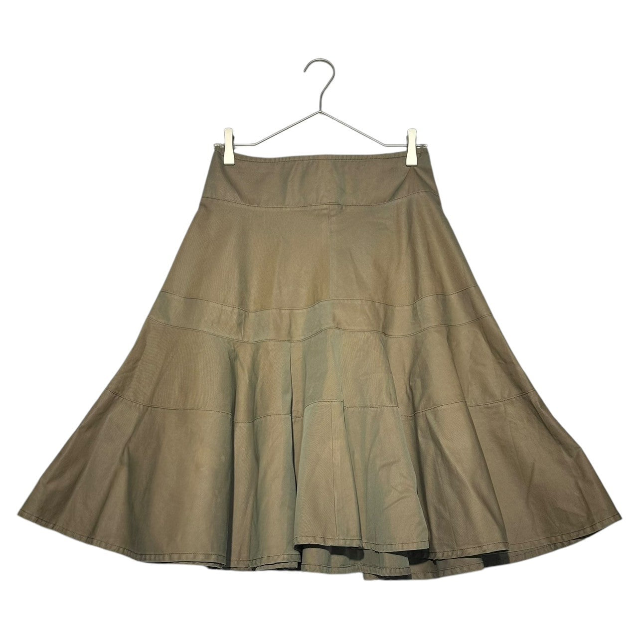 COMME des GARCONS JUNYA WATANABE(コムデギャルソンジュンヤワタナベ) 07SS Tamamushi collar patchwork flare skirt タマムシカラー 継ぎ接ぎ フレア スカート JS-S010 S タマムシ色(カーキ) AD2006